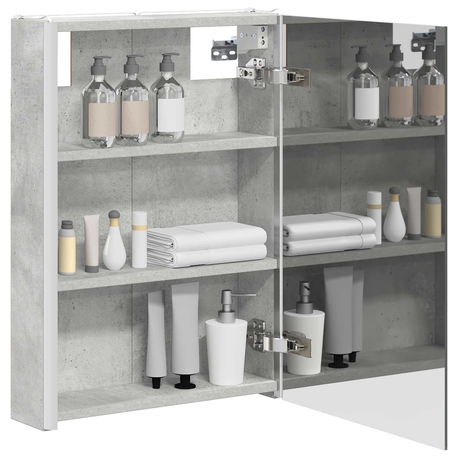 Kupaonski ormar s ogledalom Betonski sivi 43 x 11,5 x 60,5 cm