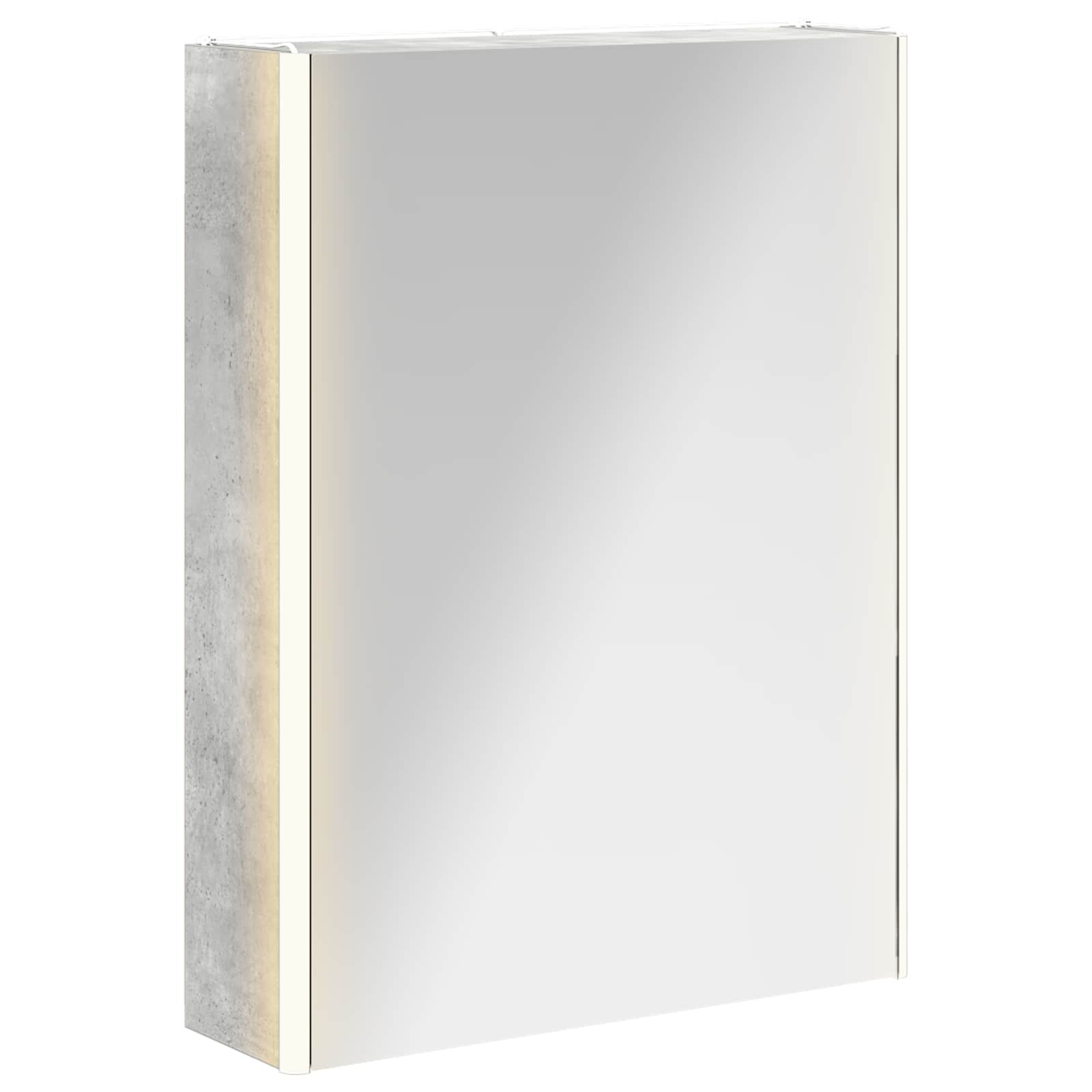 Kupaonski ormar s ogledalom Betonski sivi 53,5 x 15,5 x 70 cm