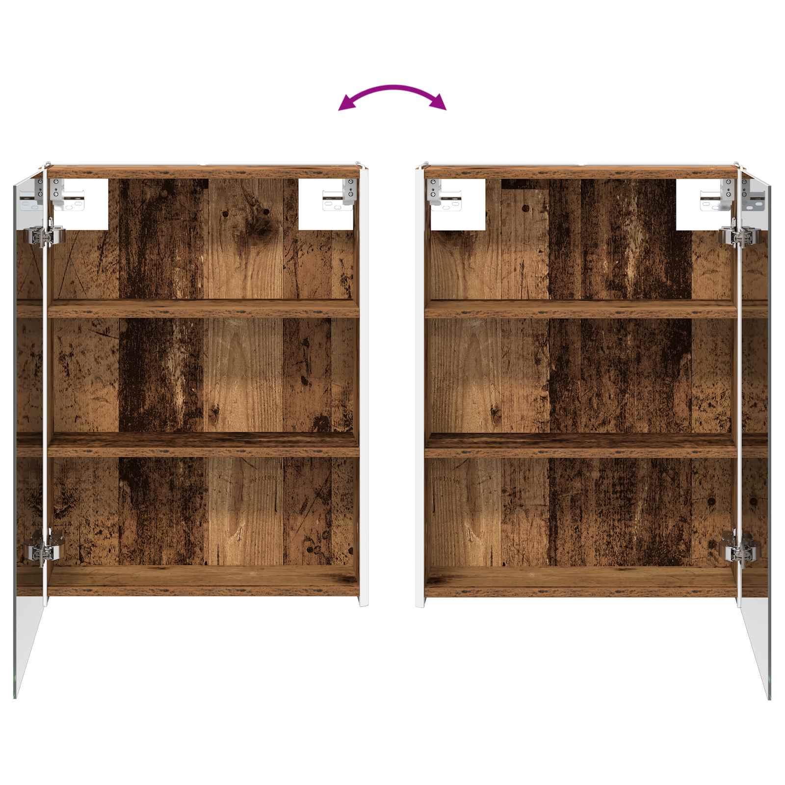 Kupaonski ormar s ogledalom Staro drvo 53,5 x 15,5 x 70 cm