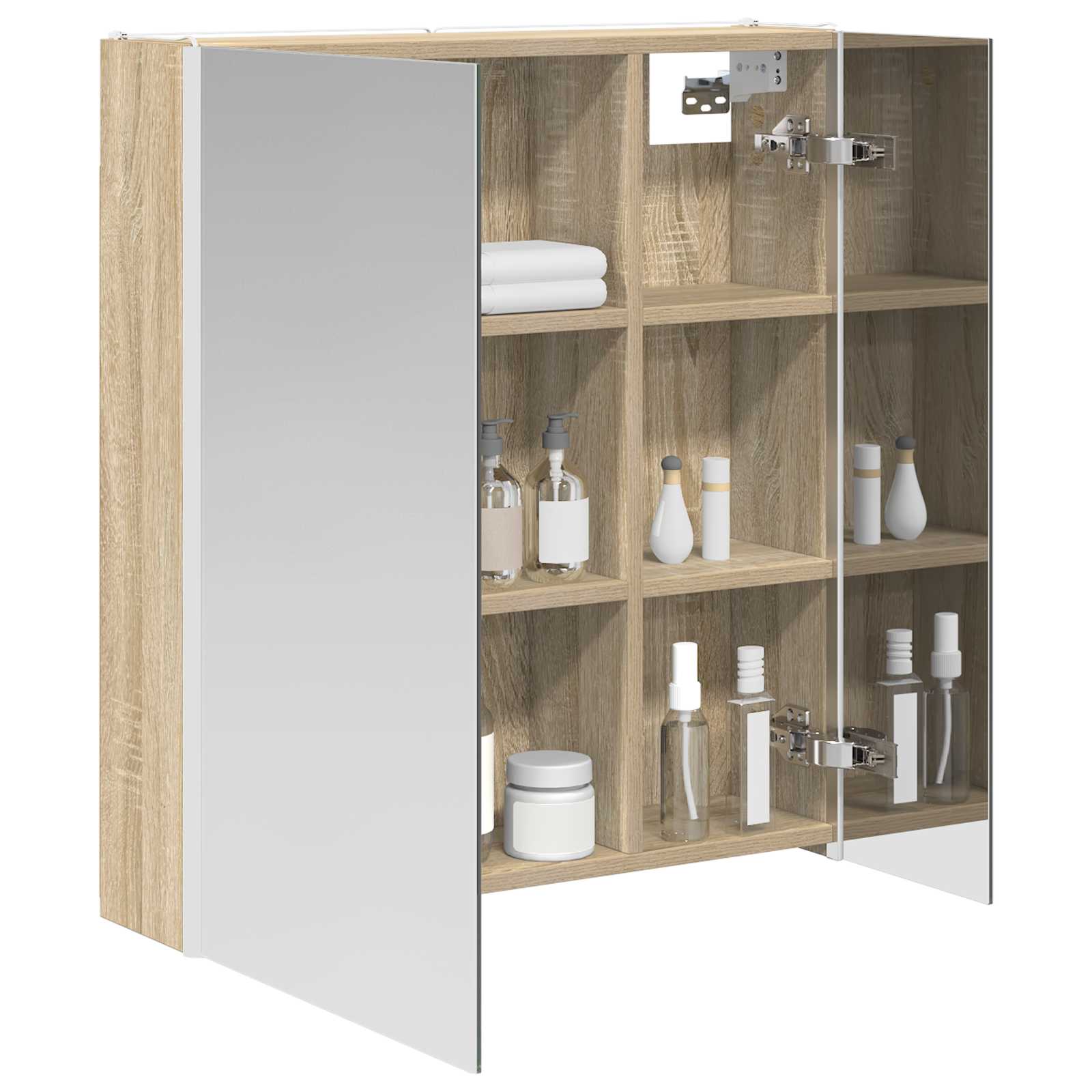 Kupaonski ormar s ogledalom Sonoma hrast 63,5 x 15,5 x 70 cm