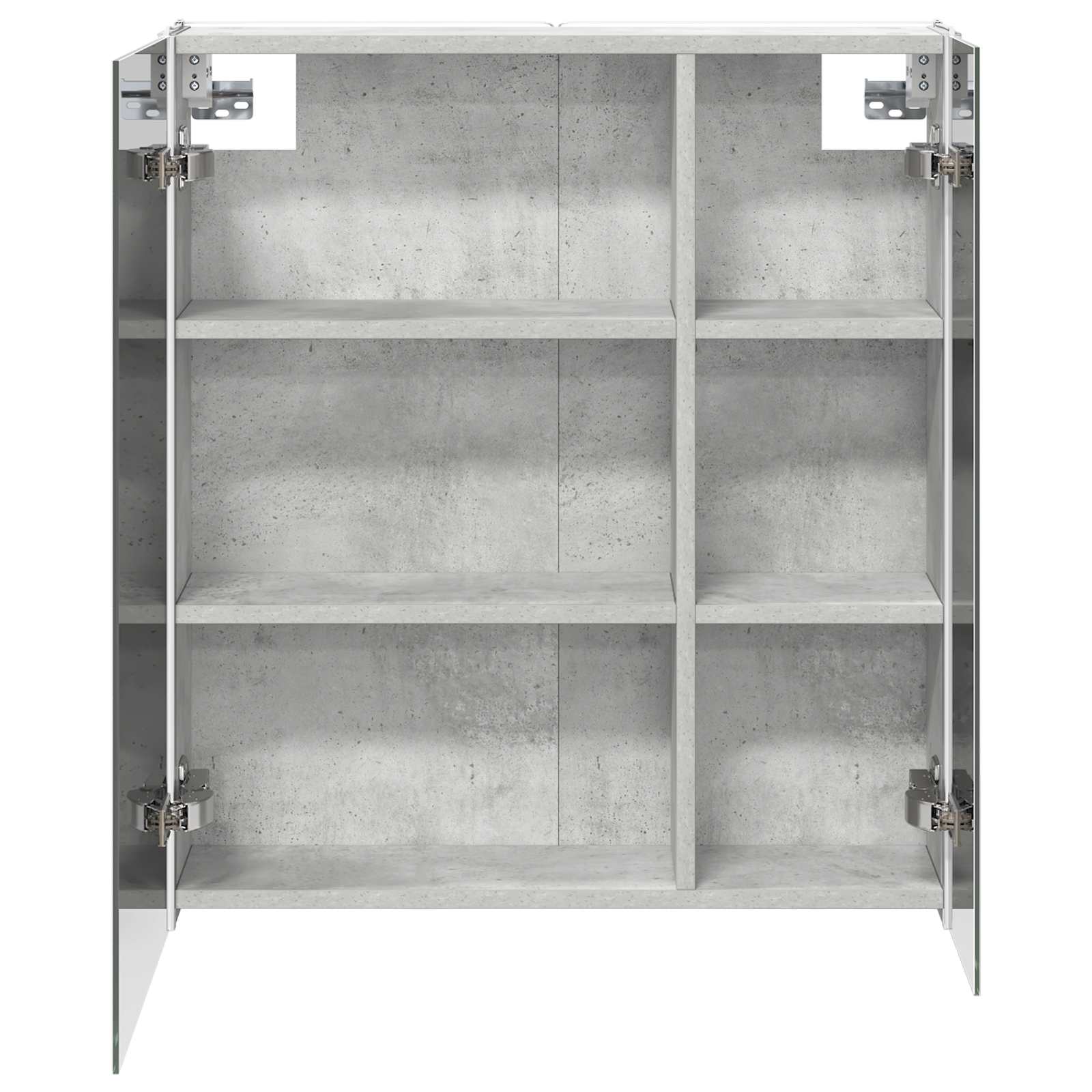 Kupaonski ormar s ogledalom Betonski sivi 63,5 x 15,5 x 70 cm