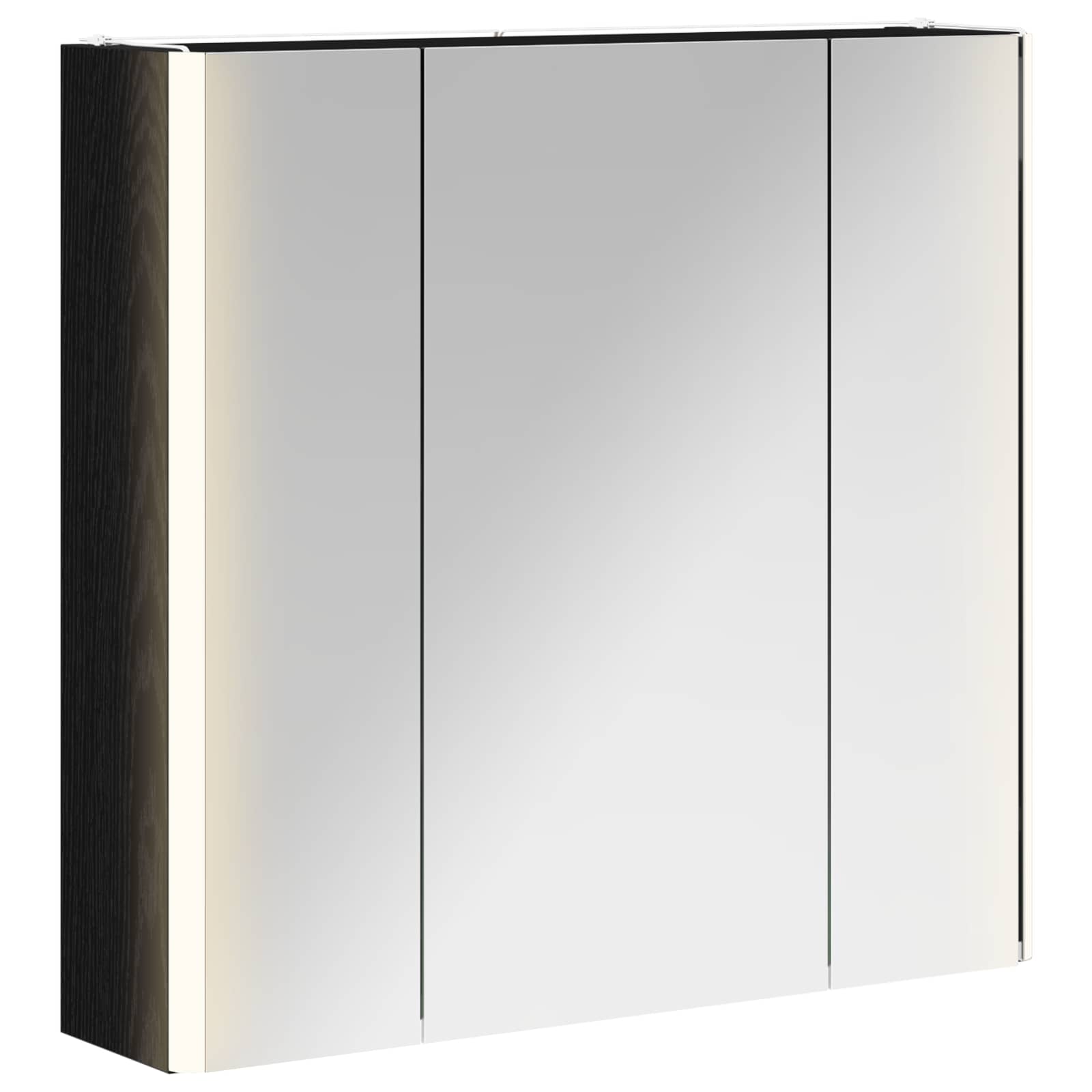 Kupaonski ormar s ogledalom Crni hrast 63,5 x 15,5 x 60,5 cm