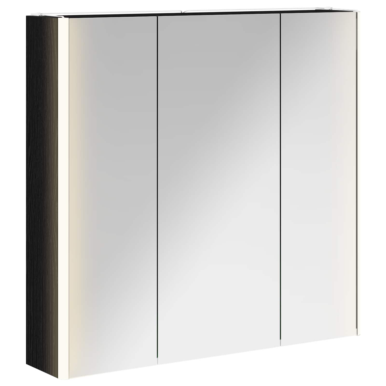 Kupaonski ormar s ogledalom Crni hrast 73.5 x 15.5 x 70 cm
