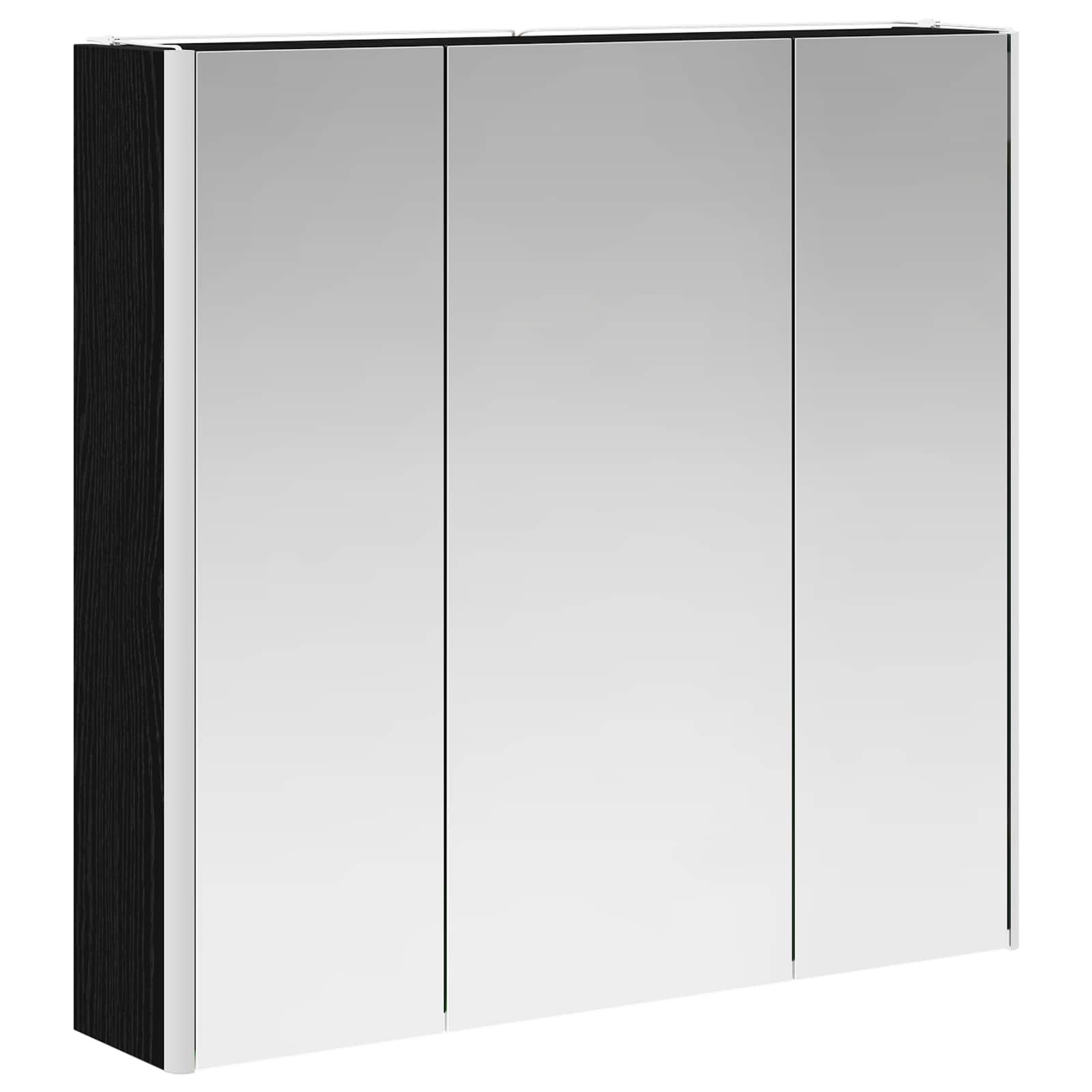 Kupaonski ormar s ogledalom Crni hrast 73.5 x 15.5 x 70 cm