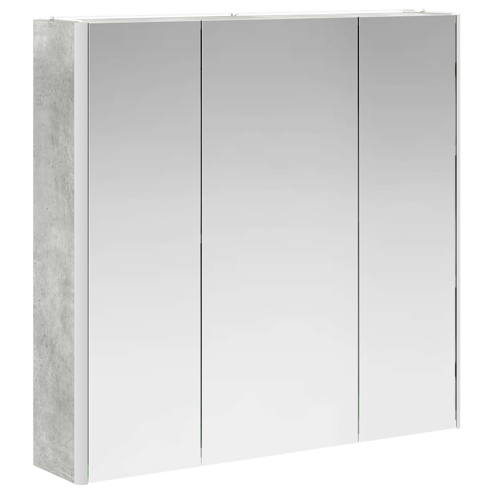Kupaonski ormar s ogledalom Betonski sivi 73.5 x 15.5 x 70 cm