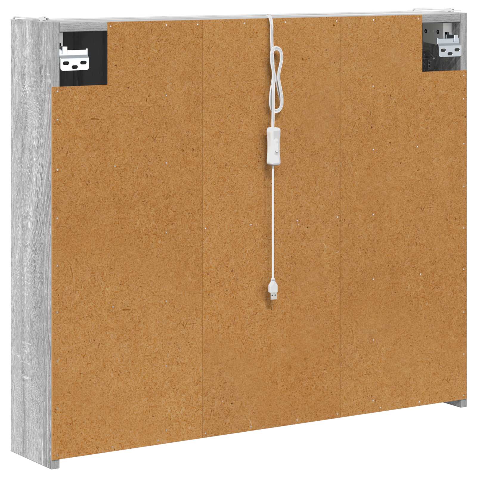 Kupaonski ormar s ogledalom Siva Sonoma 83,5 x 15,5 x 70 cm