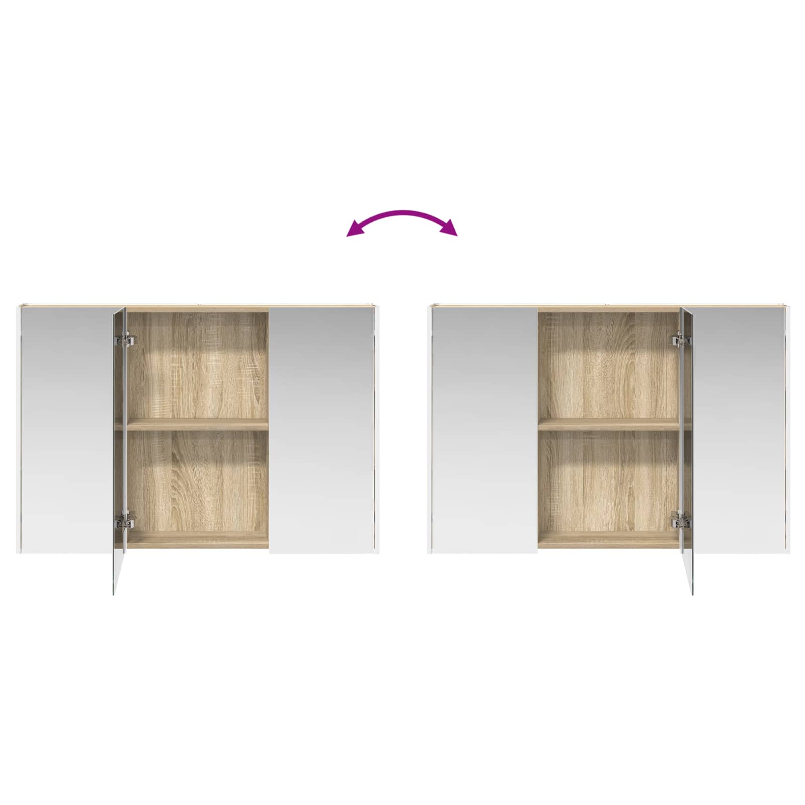 Kupaonski ormar s ogledalom Sonoma hrast 103,5 x 15,5 x 70 cm