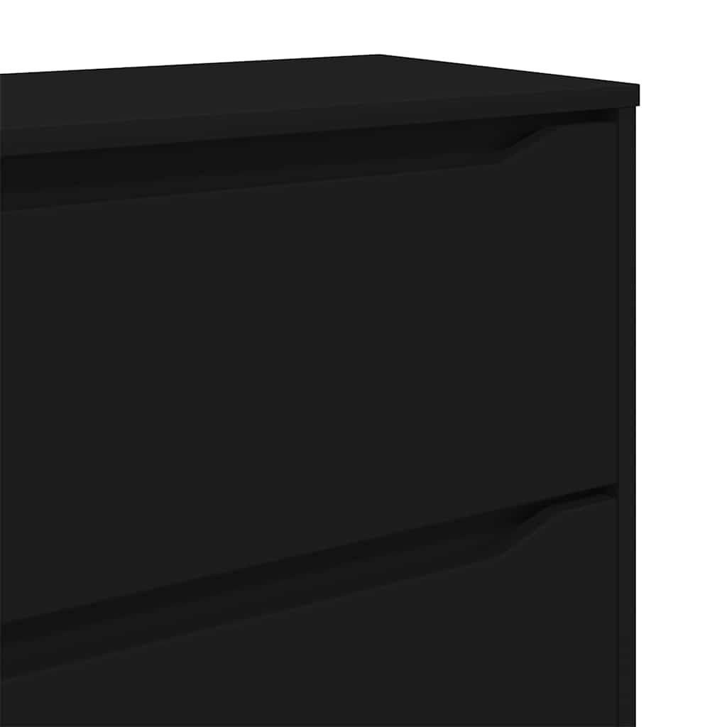 Ormari za skladištenje Crna 80 x 48 x 105 cm Konstruirano drvo