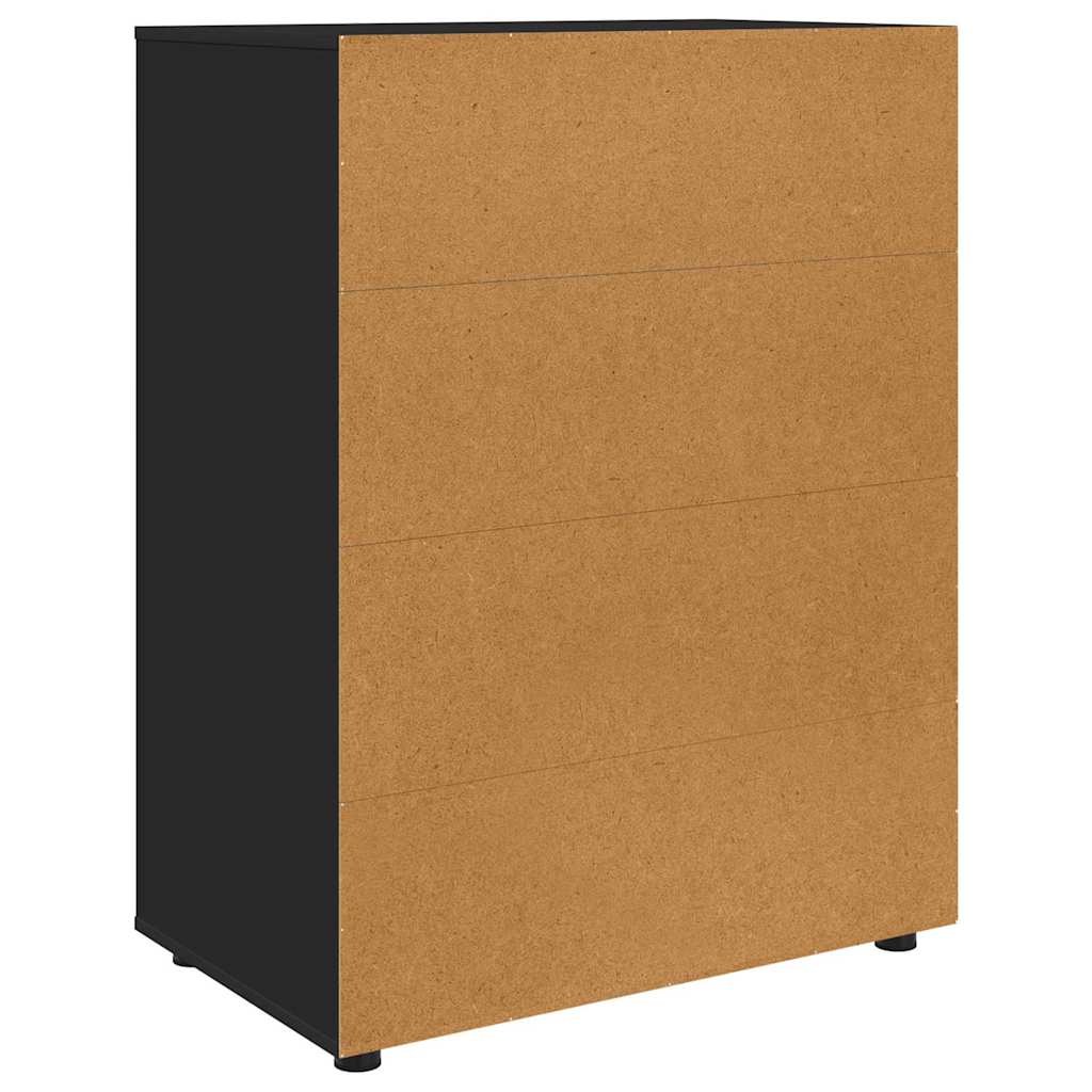 Ormari za skladištenje Crna 80 x 48 x 105 cm Konstruirano drvo