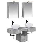 Set ormarića za kupaonicu 5 pcs Siva Sonoma 43 x 16 x 62,5 cm