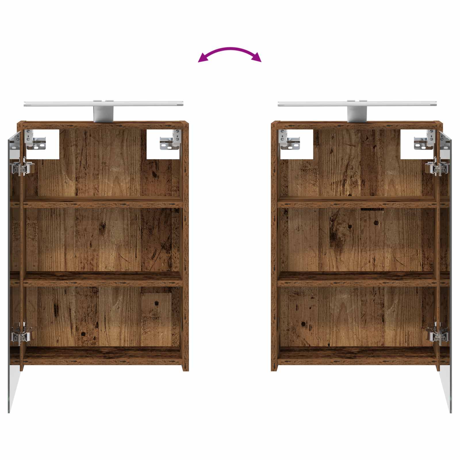 Set ormarića za kupaonicu 5 pcs Staro drvo 43 x 16 x 62,5 cm