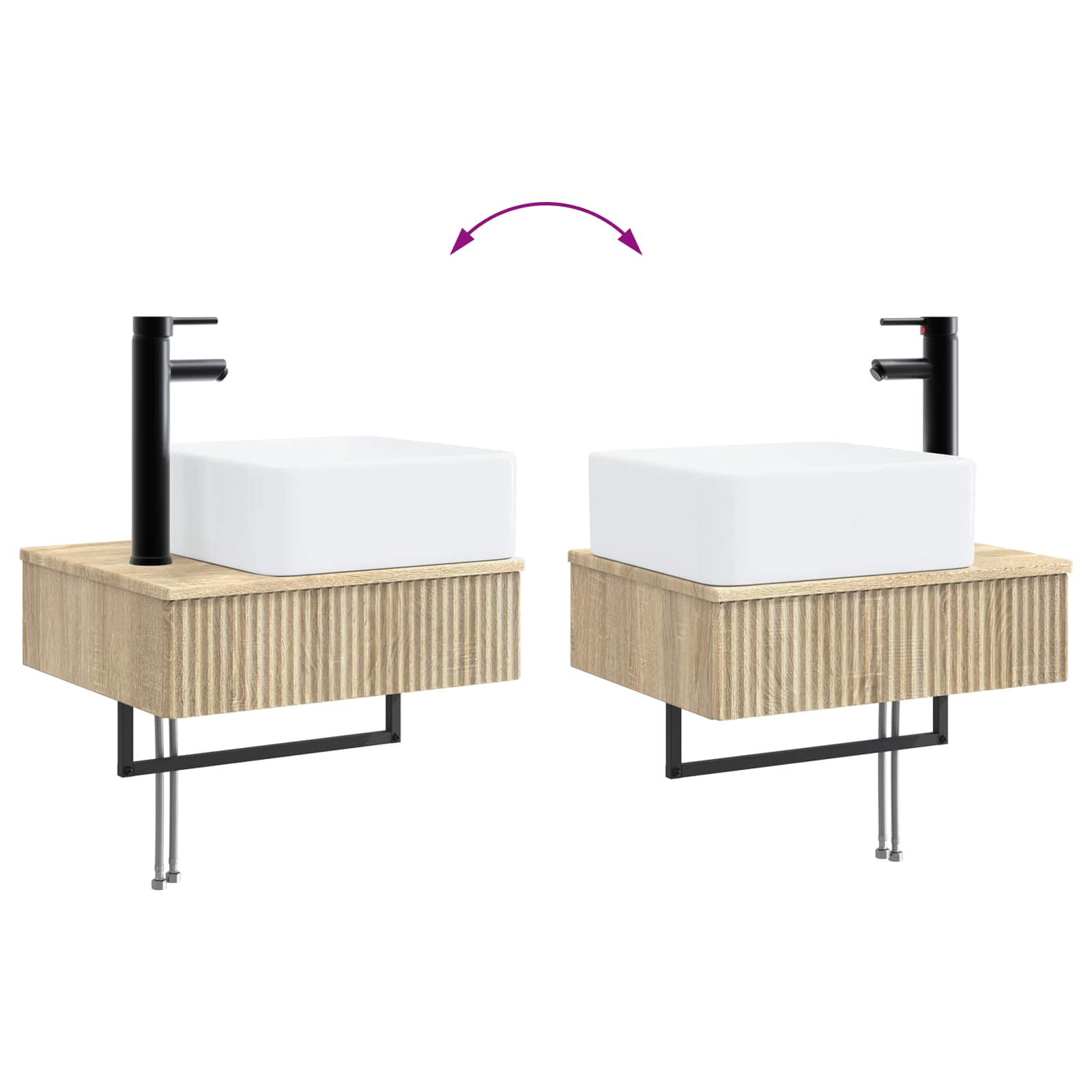 Set ormarića za kupaonicu 5 pcs Hrast sonoma 50 x 14,5 x 70 cm