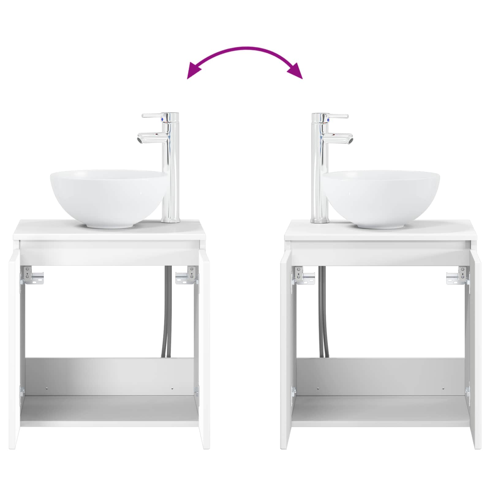 Set ormarića za kupaonicu 4 pcs Bijela 100 x 14,5 x 70 cm