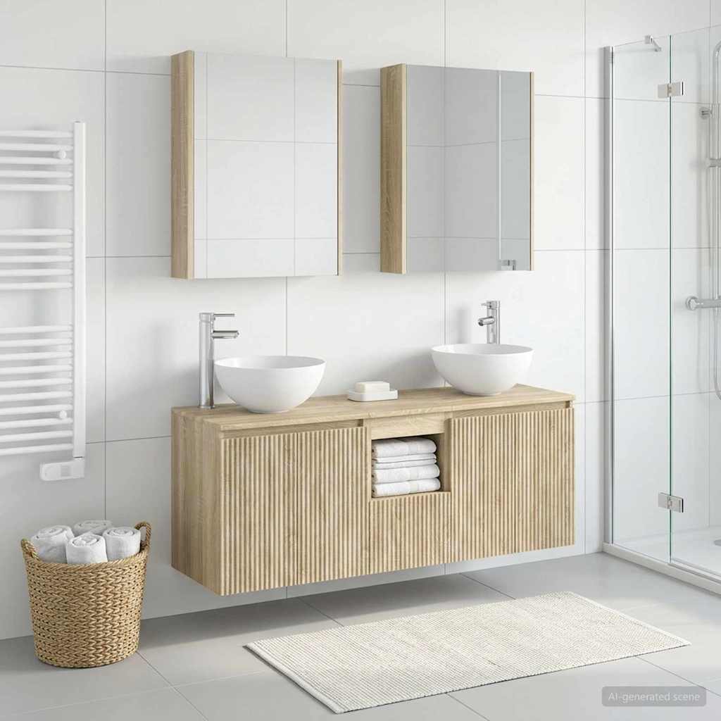 Set ormarića za kupaonicu 5 pcs Hrast sonoma 53 x 15,5 x 70 cm