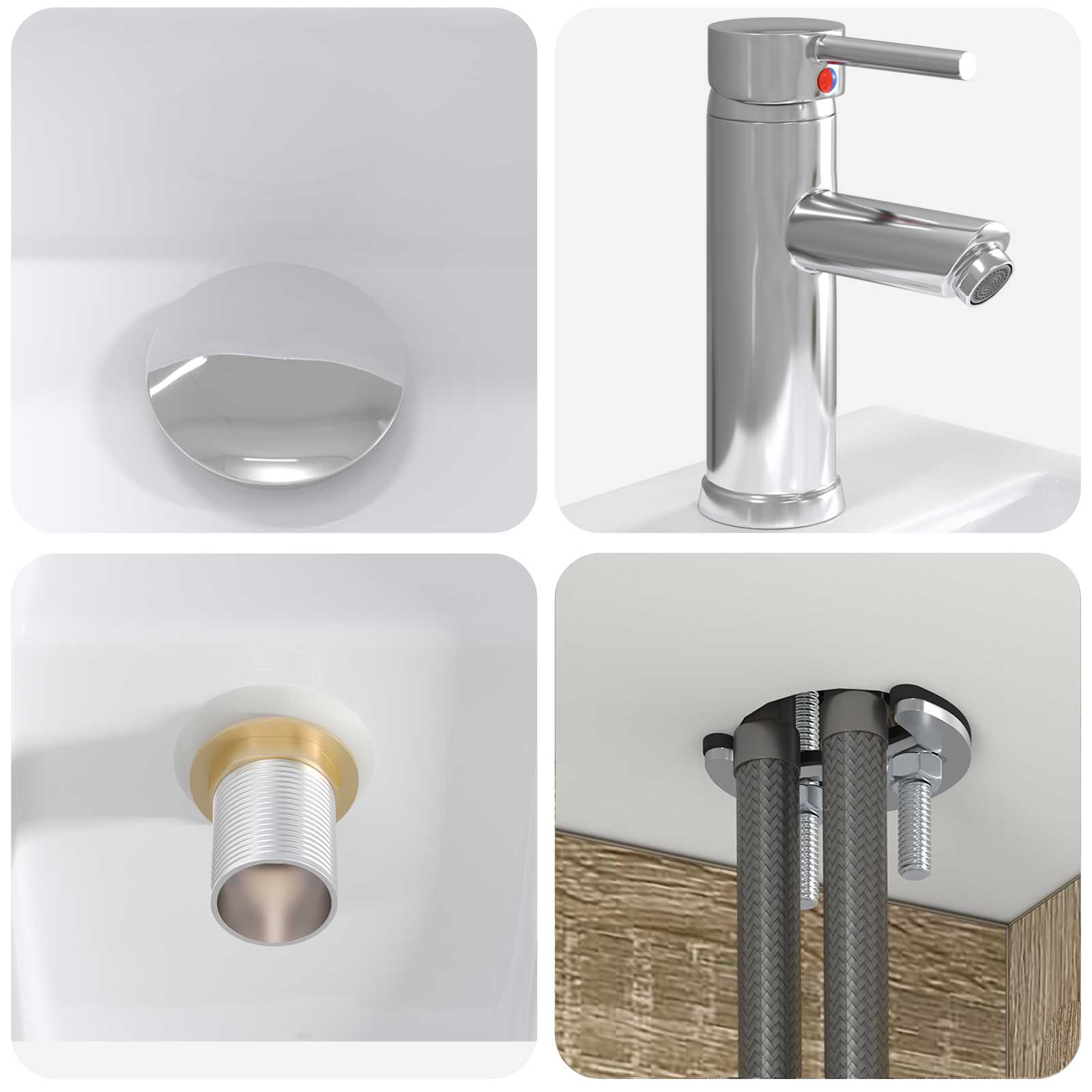 Set ormarića za kupaonicu 4 pcs Hrast sonoma 100 x 14,5 x 70 cm