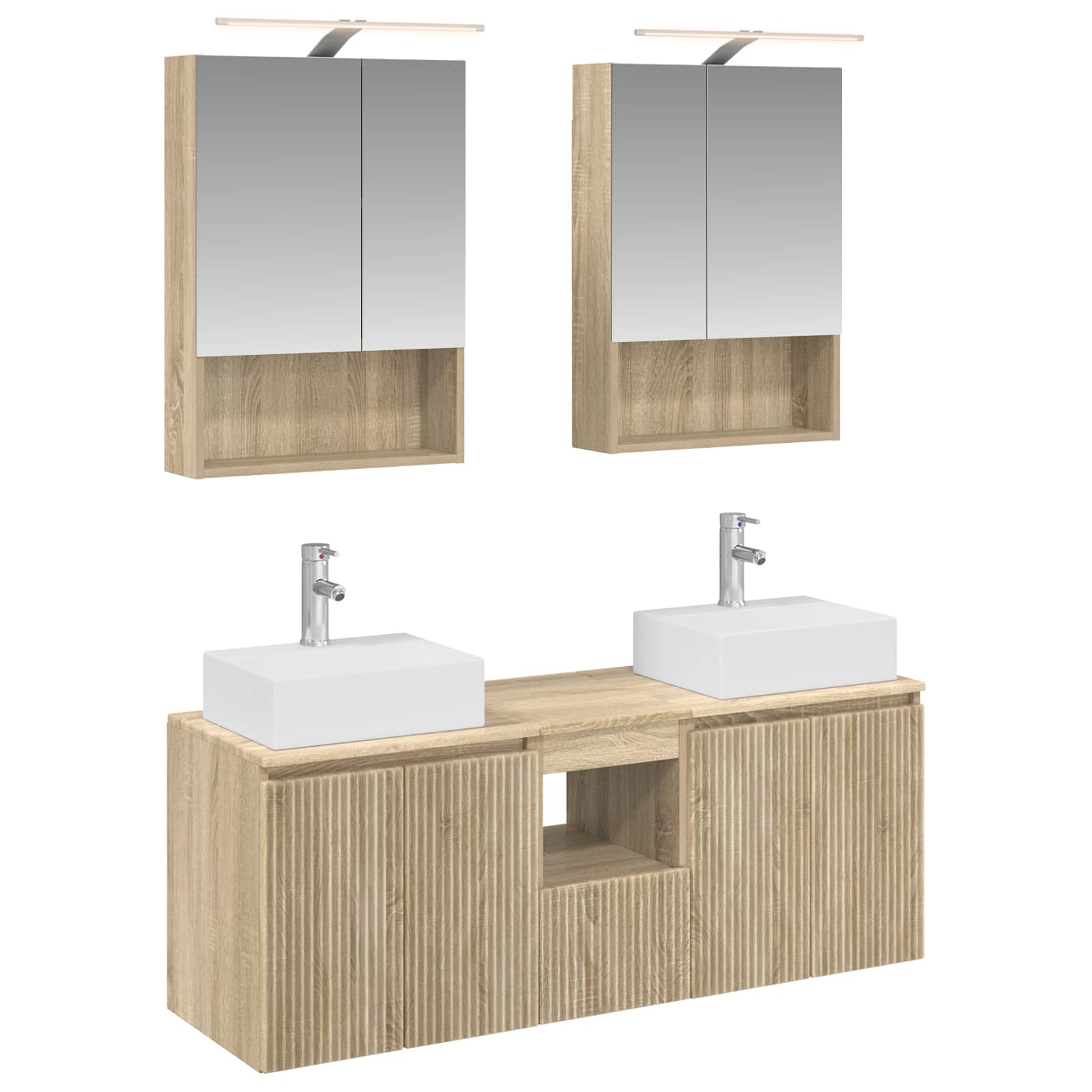 Set ormarića za kupaonicu 5 pcs Hrast sonoma Konstruirano drvo