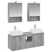 Set ormarića za kupaonicu 5 pcs Siva Sonoma Konstruirano drvo