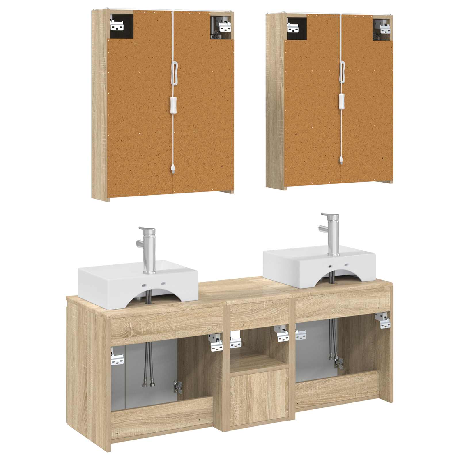 Set ormarića za kupaonicu 5 pcs Hrast sonoma Konstruirano drvo