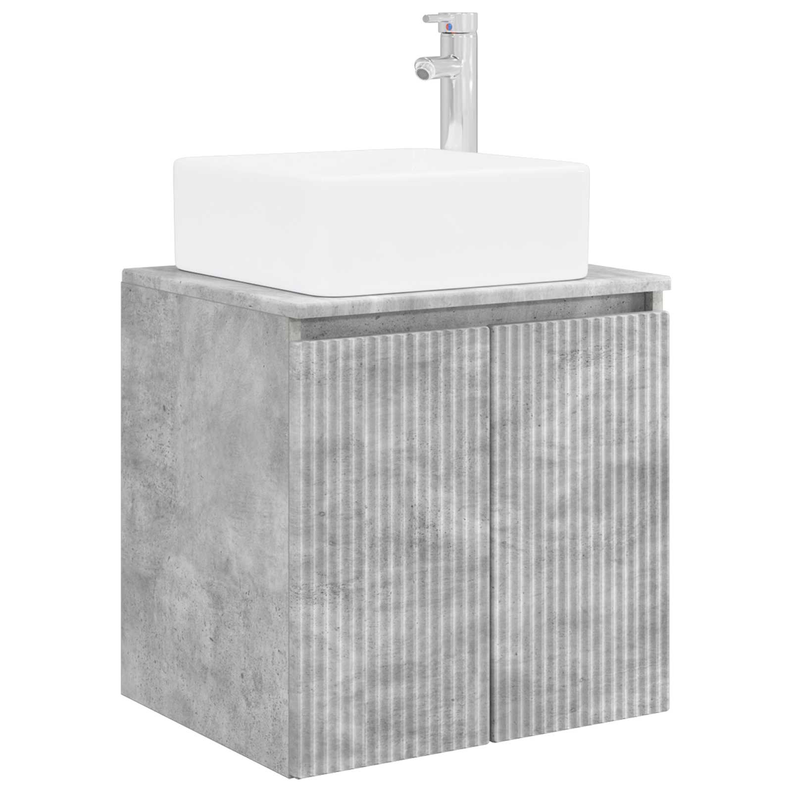 Set ormarića za kupaonicu 4 pcs Betonska siva Konstruirano drvo