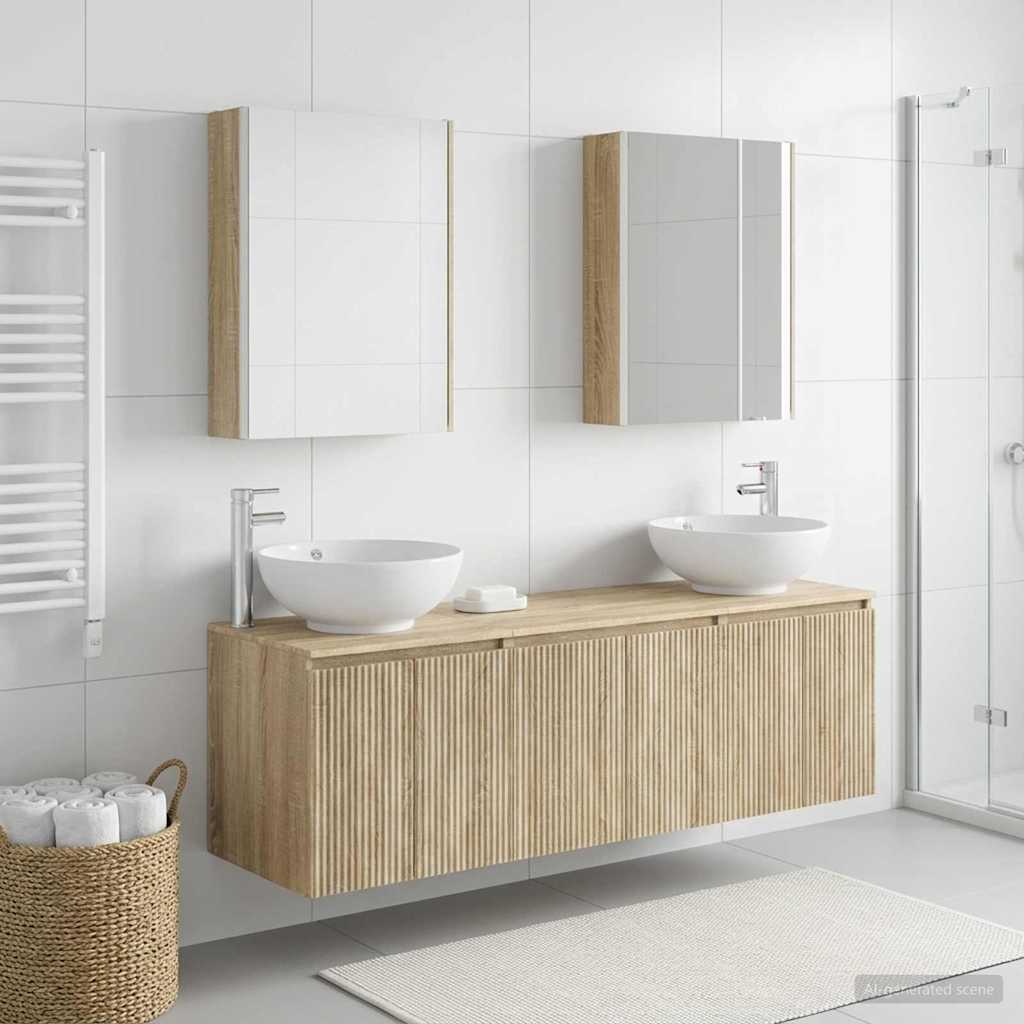Set ormarića za kupaonicu 5 pcs Hrast sonoma Konstruirano drvo