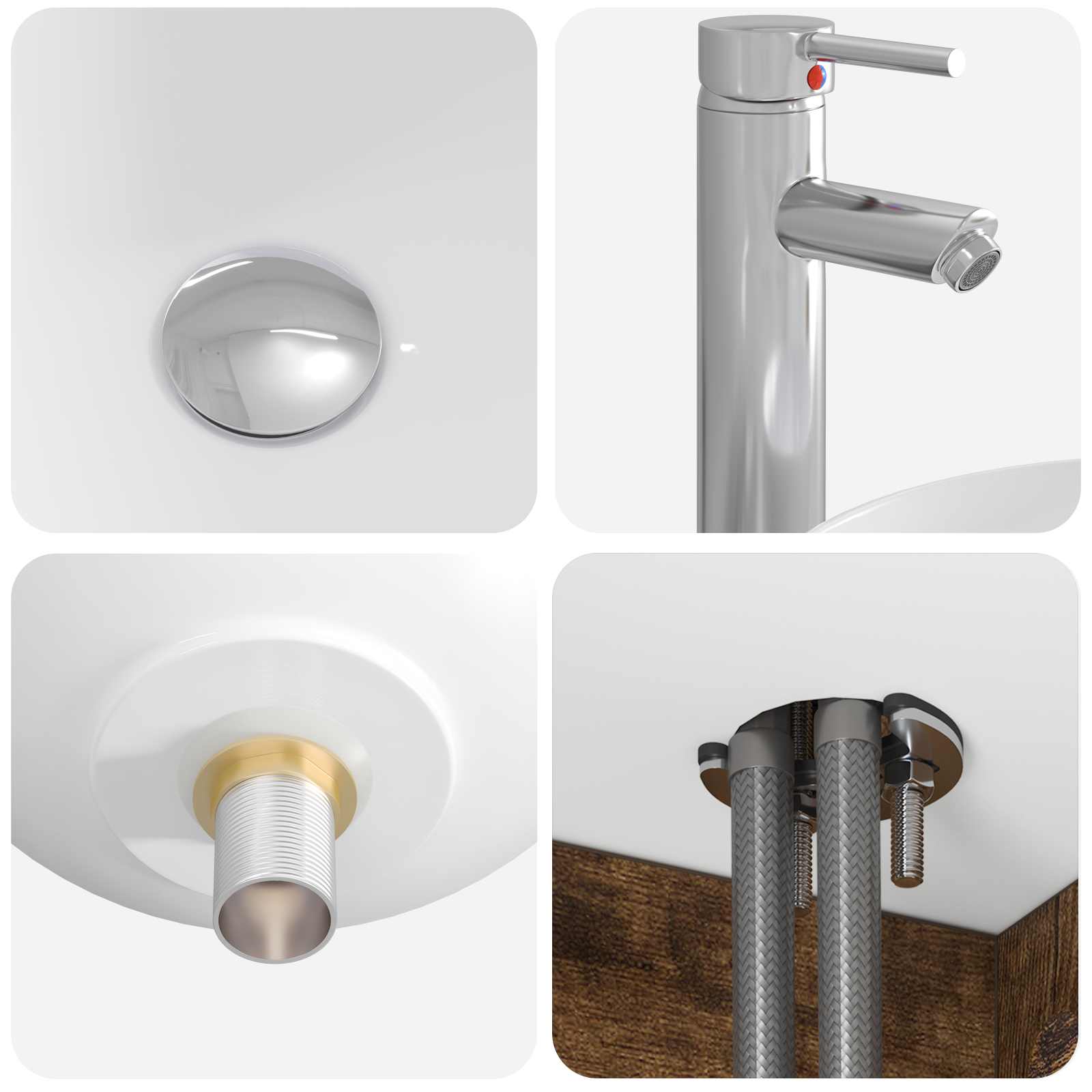 Set ormarića za kupaonicu 5 pcs Dimljeni hrast