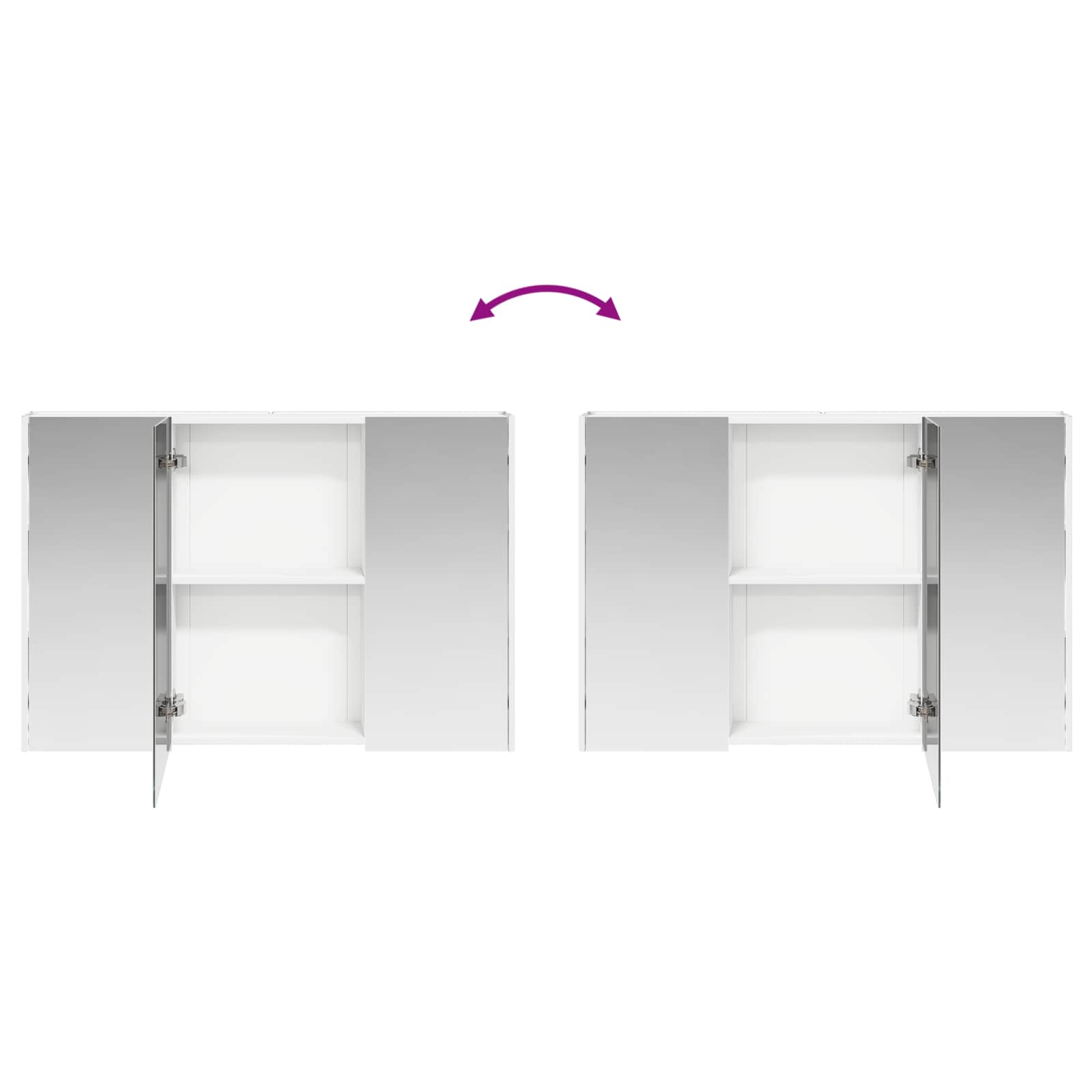 Set ormarića za kupaonicu 4 pcs Bijela Konstruirano drvo