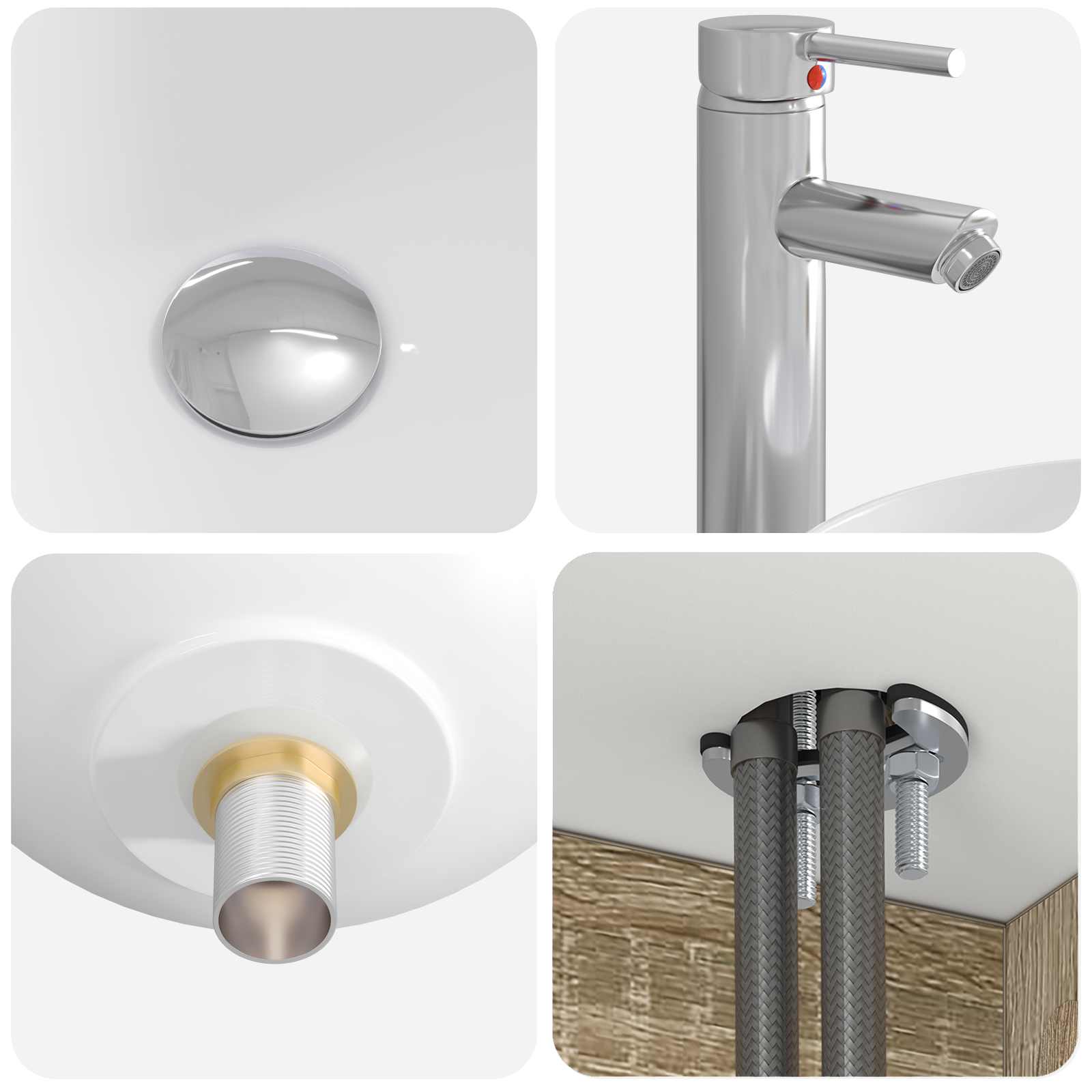 Set ormarića za kupaonicu 4 pcs Hrast sonoma Konstruirano drvo