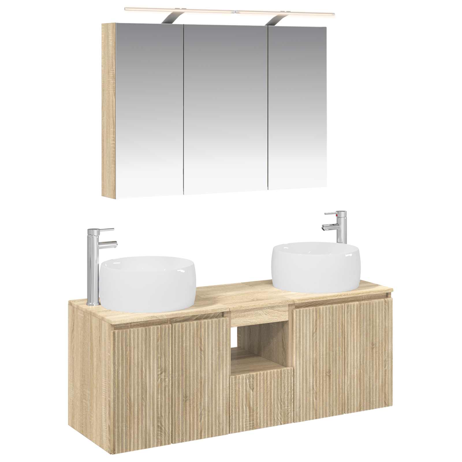 Set ormarića za kupaonicu 4 pcs Hrast sonoma Konstruirano drvo