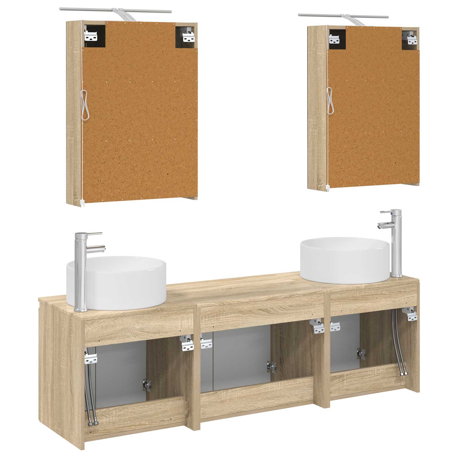 Set ormarića za kupaonicu 5 pcs Hrast sonoma Konstruirano drvo
