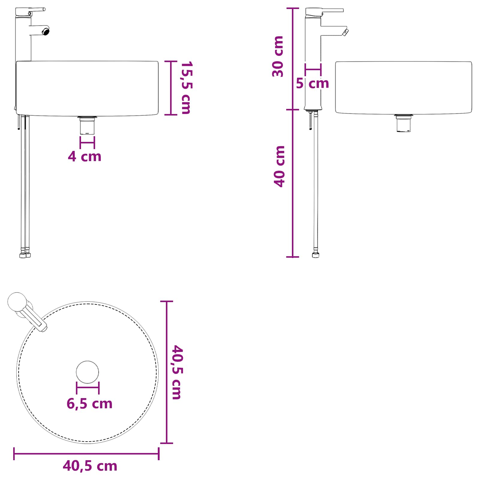 Set ormarića za kupaonicu 5 pcs Staro drvo Konstruirano drvo