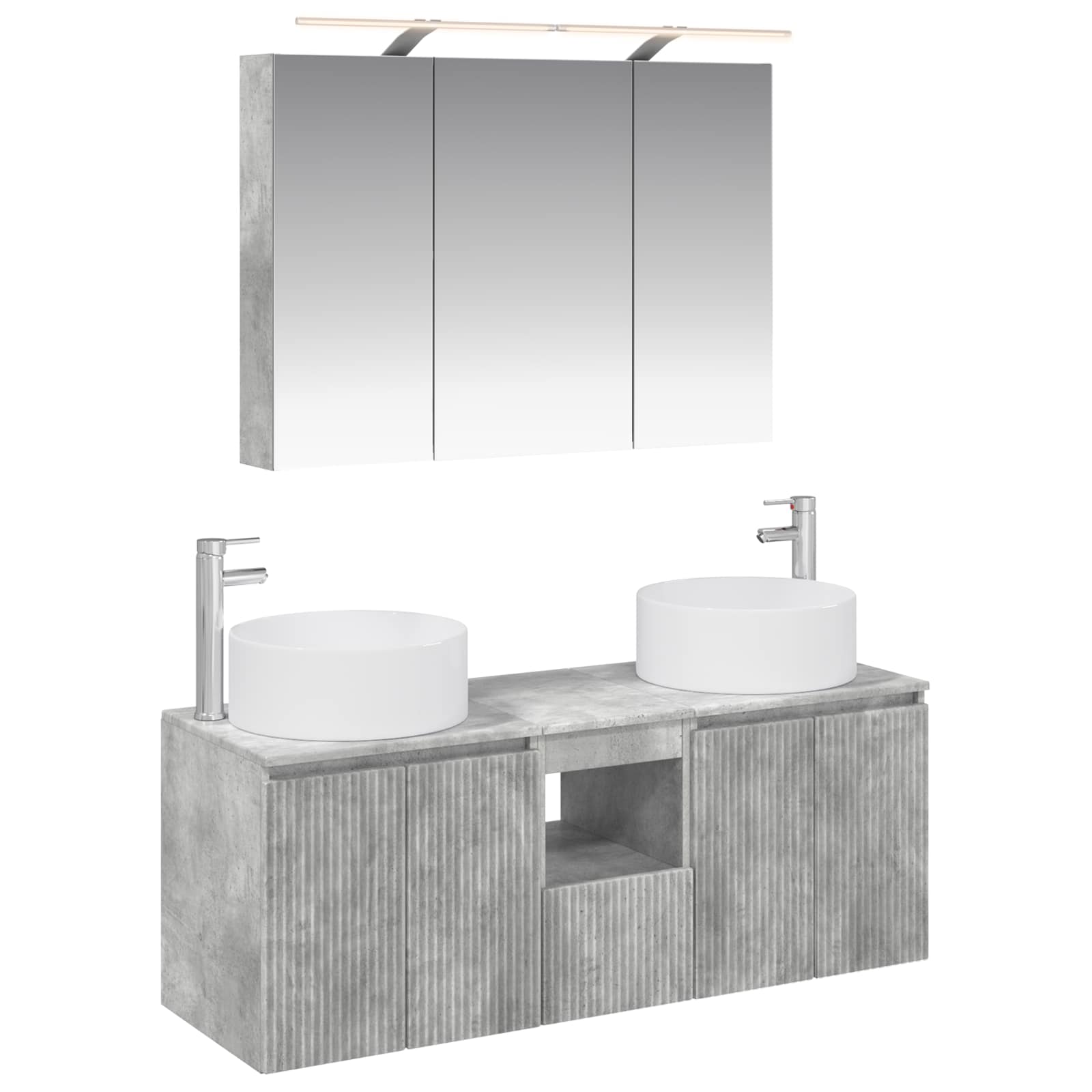 Set ormarića za kupaonicu 4 pcs Betonska siva
