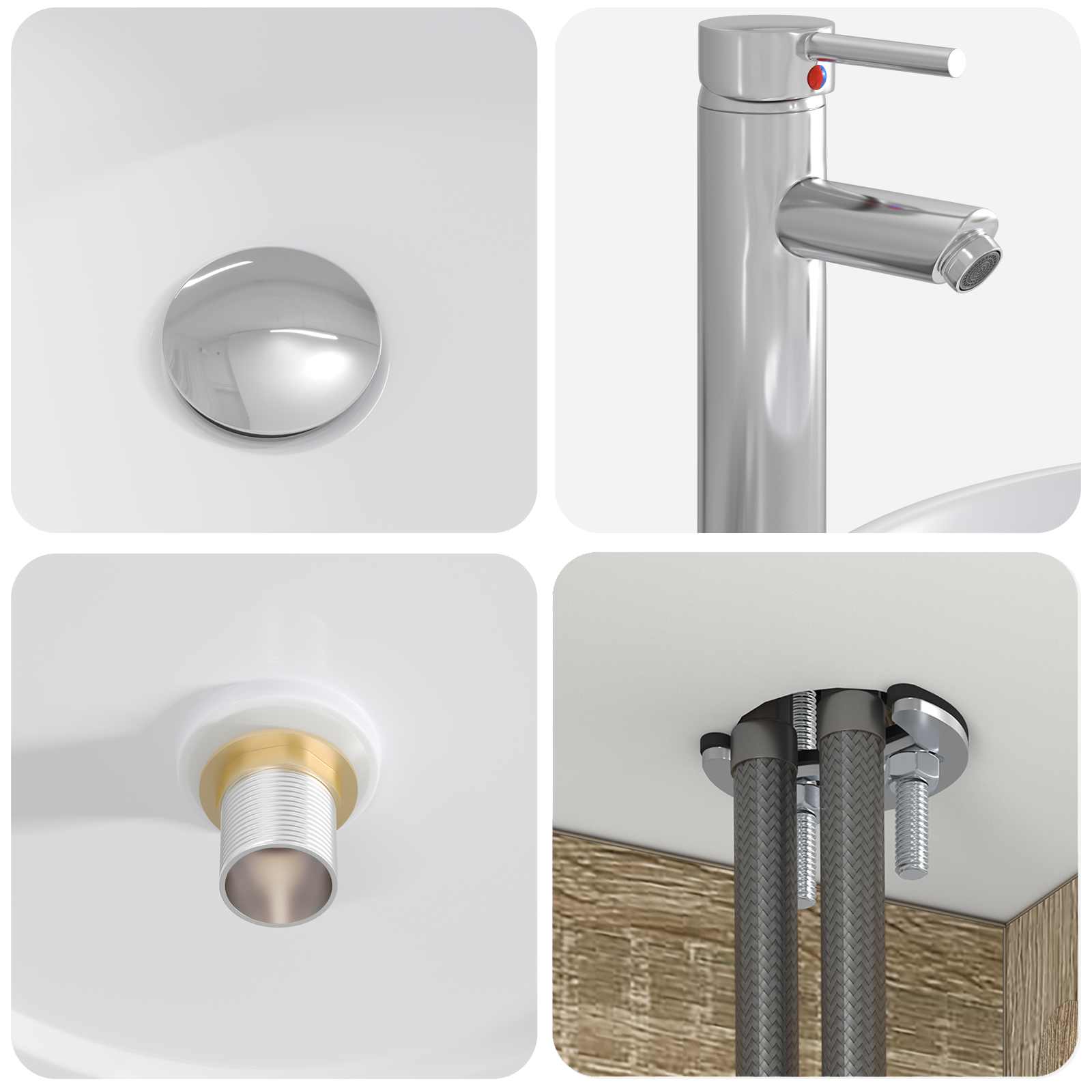 Set ormarića za kupaonicu 4 pcs Hrast sonoma