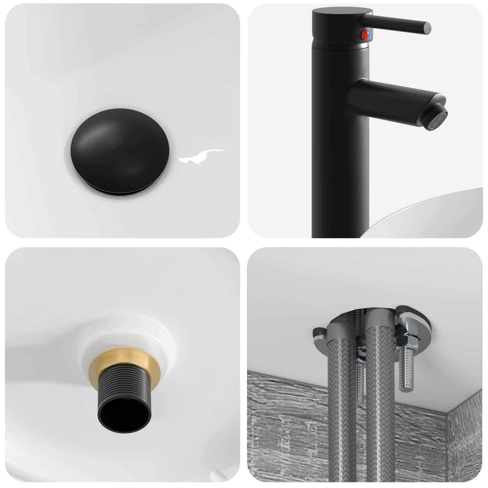 Set ormarića za kupaonicu 4 pcs Siva Sonoma