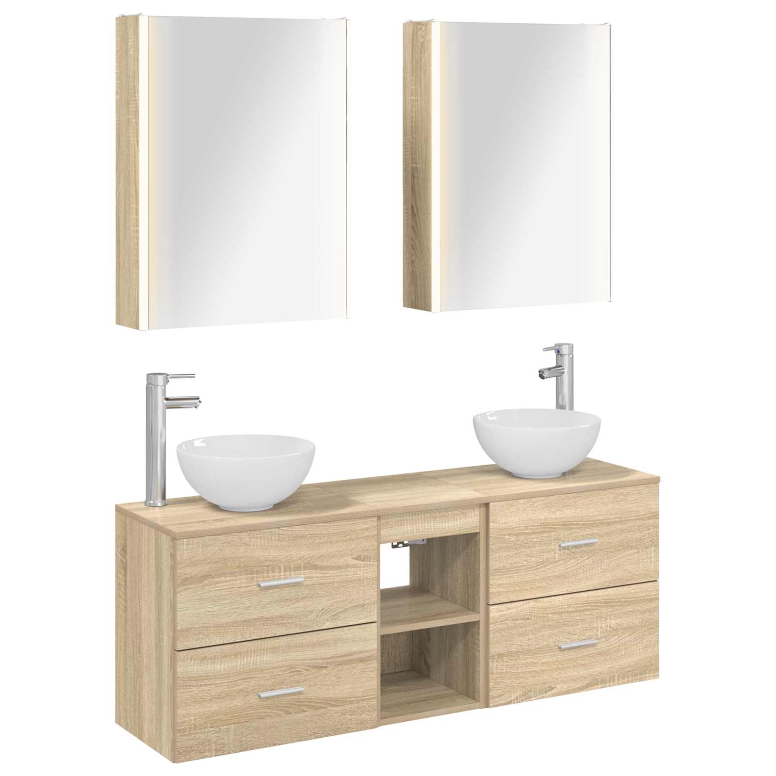 Set ormarića za kupaonicu 5 pcs Hrast sonoma 53 x 15,5 x 70 cm