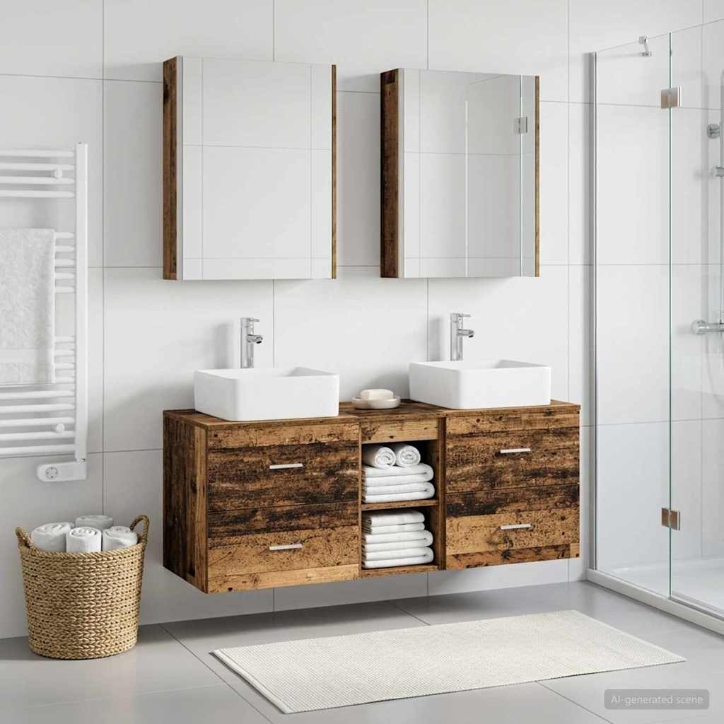 Set namještaja za kupaonicu 5 pcs Staro drvo