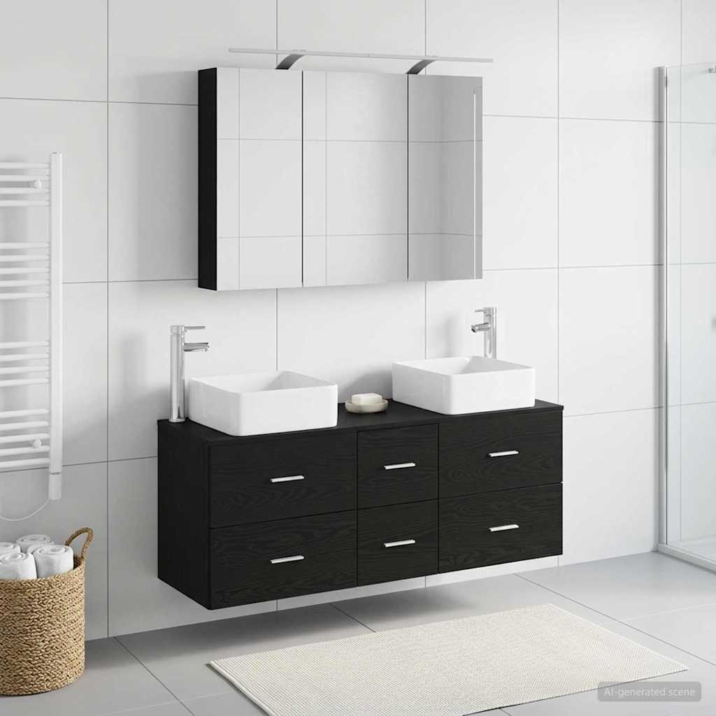 Set namještaja za kupaonicu 4 kom. Crni hrast