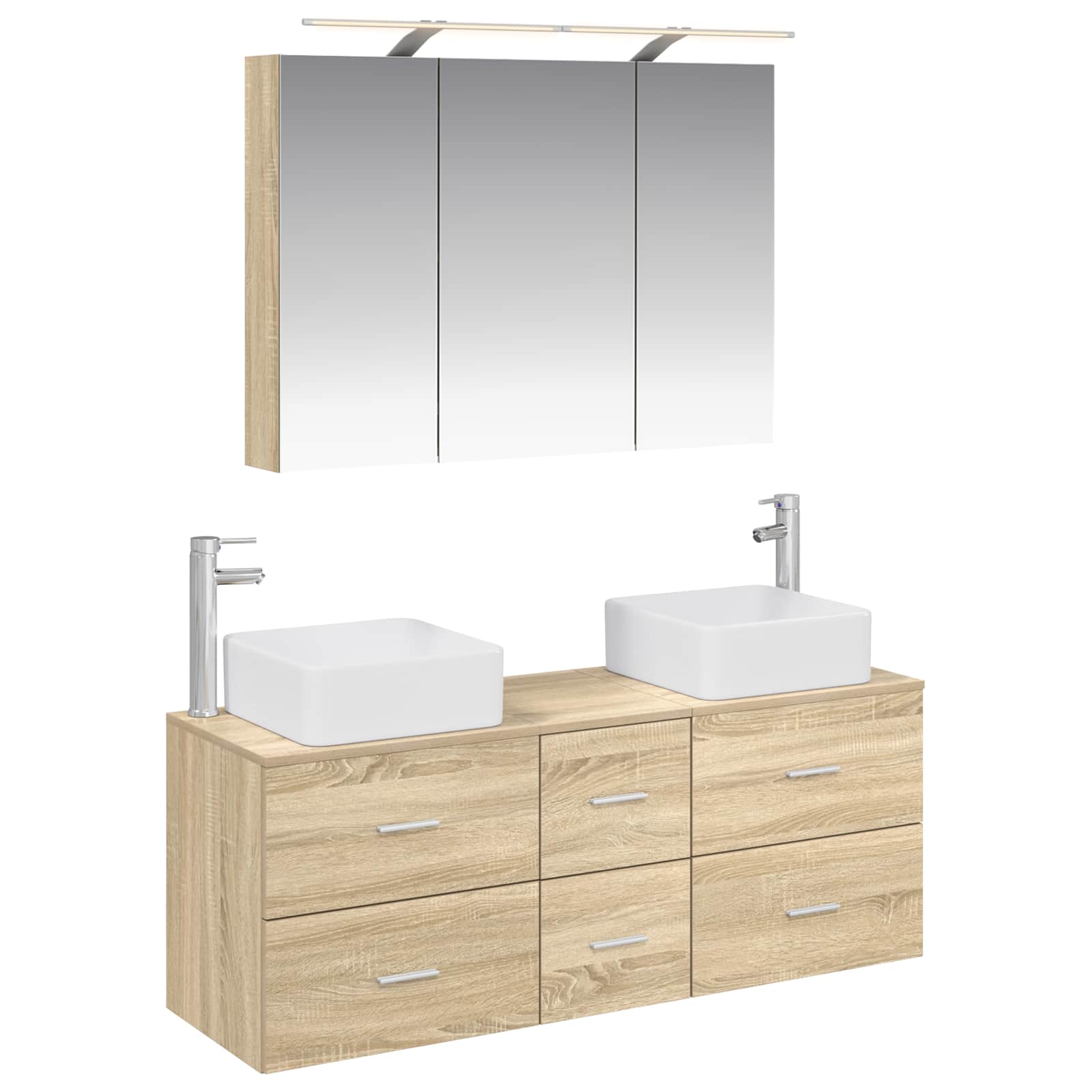 Set namještaja za kupaonicu 4 pcs Hrast sonoma