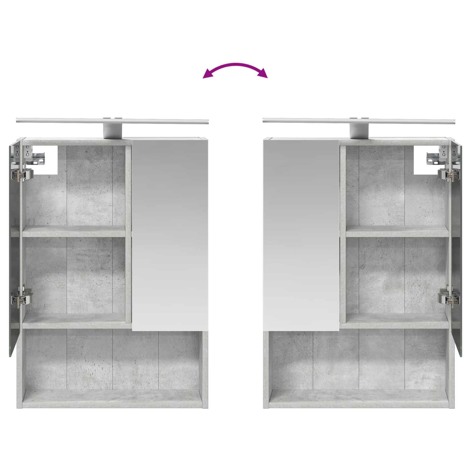 Set namještaja za kupaonicu 5 pcs Betonska siva