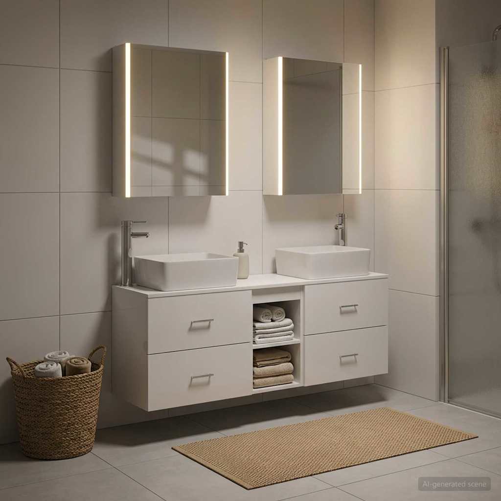 Set namještaja za kupaonicu 5 kom. Bijela