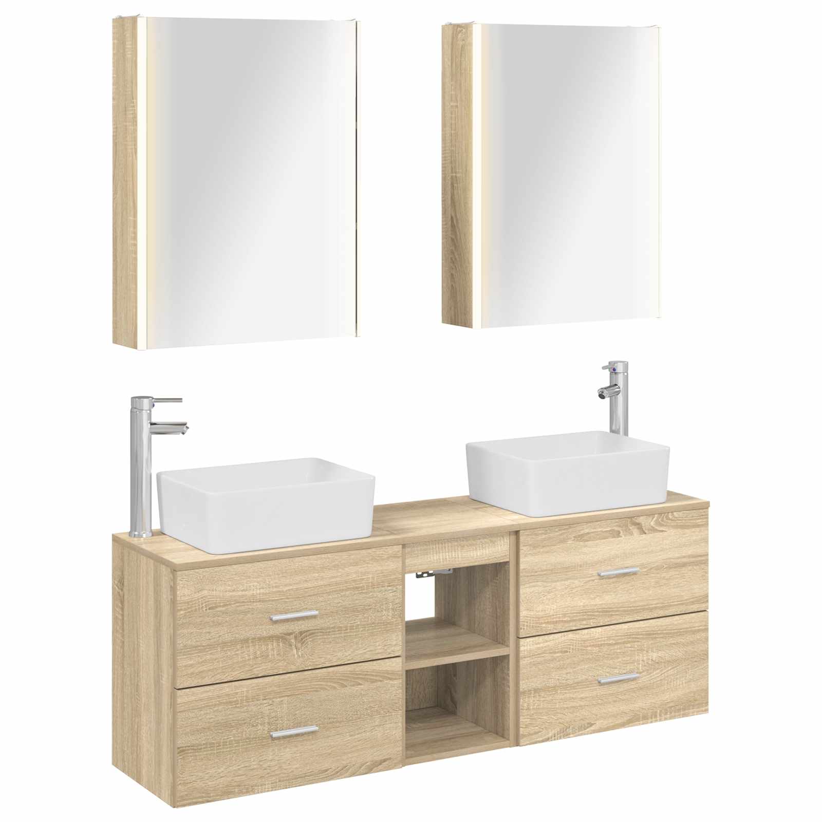 Set namještaja za kupaonicu 5 pcs Hrast sonoma