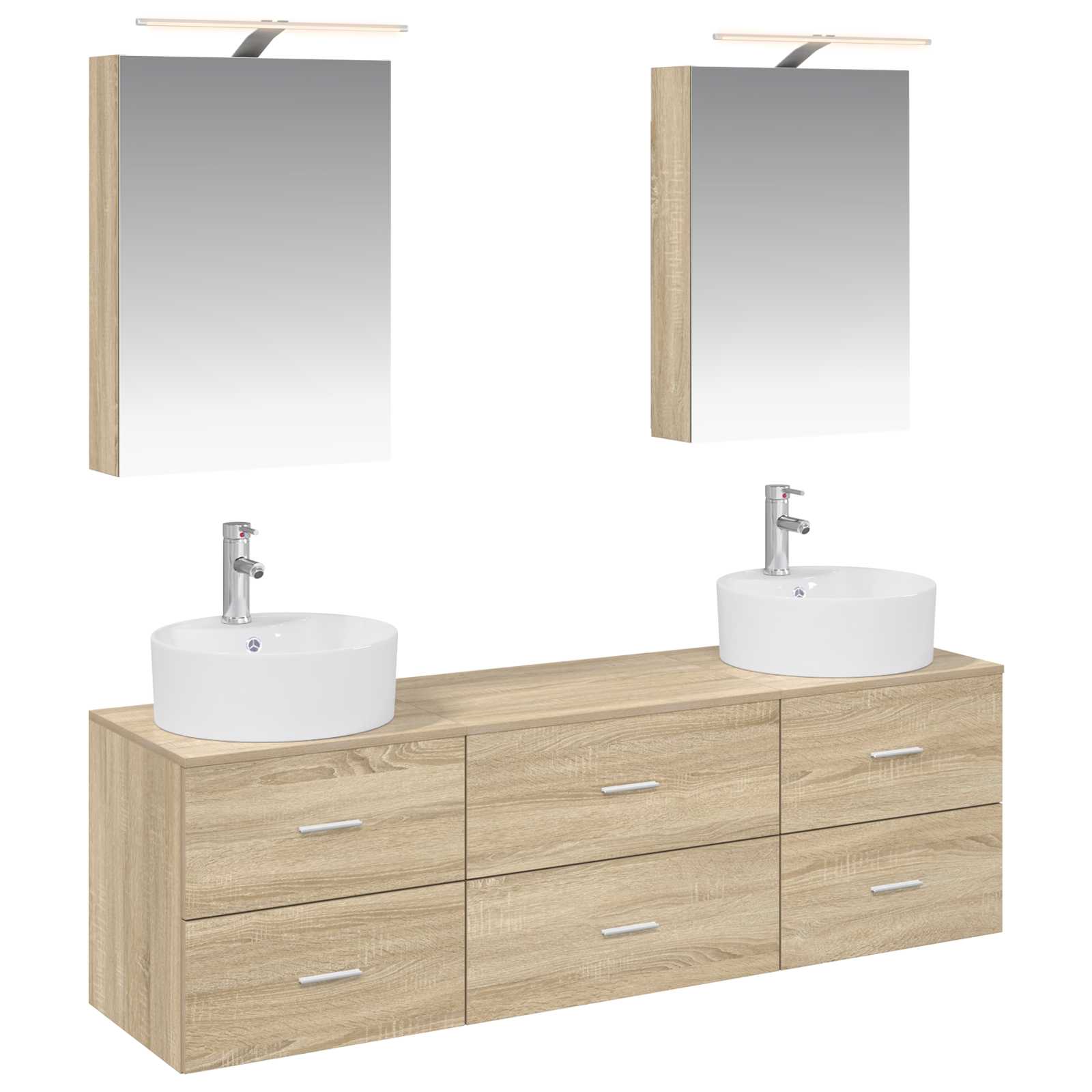 Set namještaja za kupaonicu 5 pcs Hrast sonoma