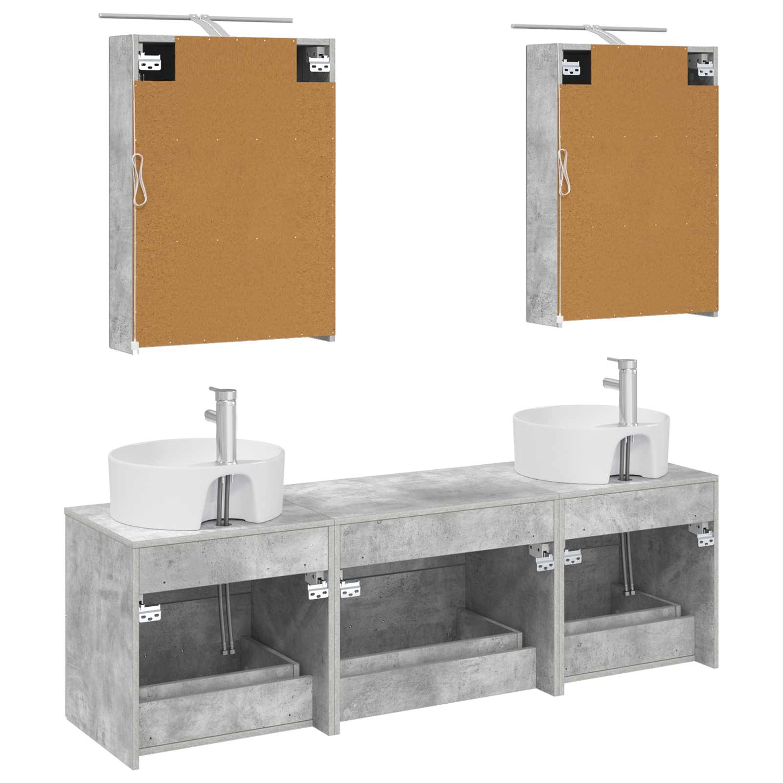 Set namještaja za kupaonicu 5 pcs Betonska siva