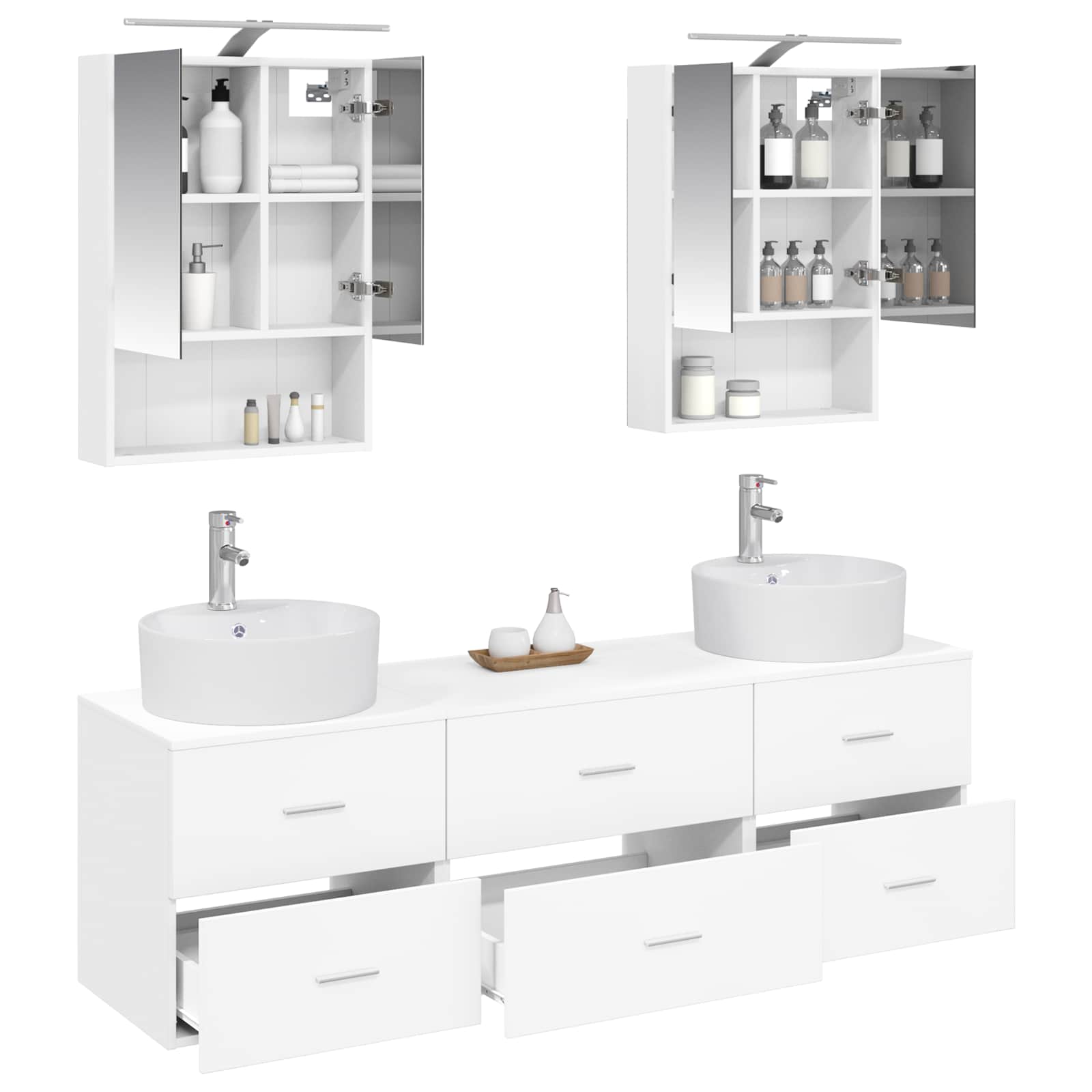 Set namještaja za kupaonicu 5 pcs Bijela