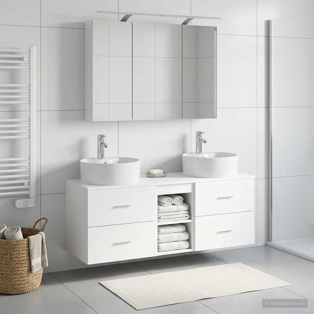 Set namještaja za kupaonicu 4 kom. Bijela
