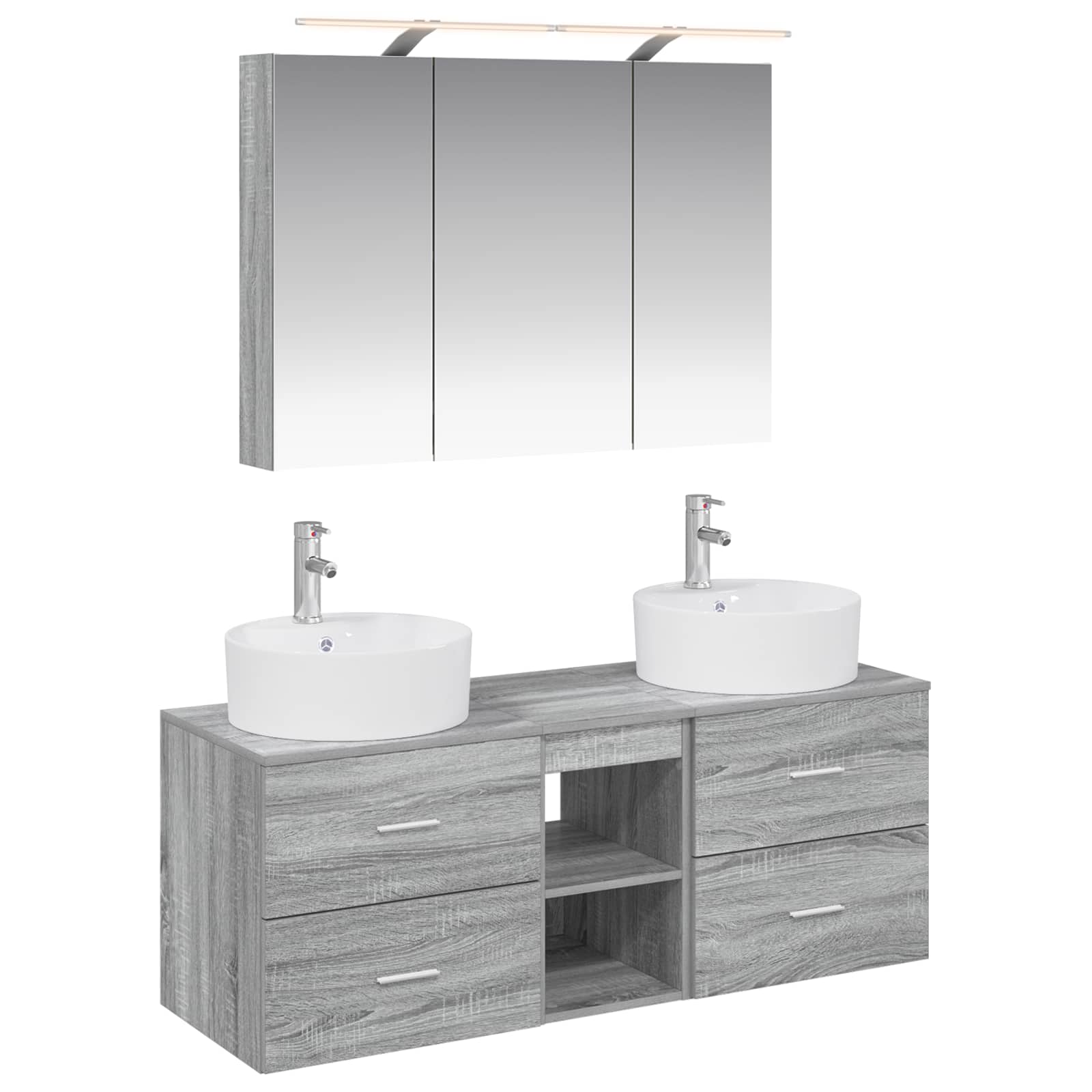 Set namještaja za kupaonicu 4 pcs Siva Sonoma
