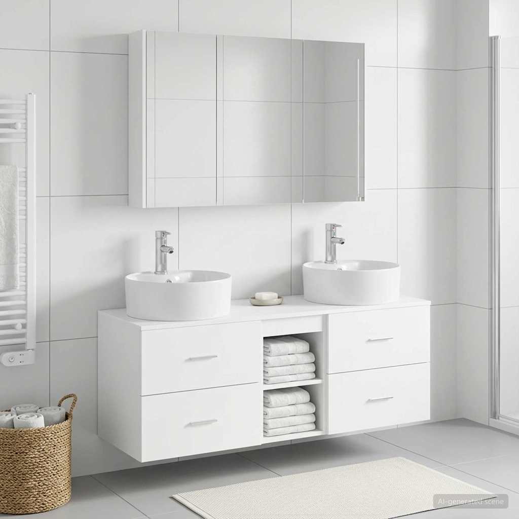 Set namještaja za kupaonicu 4 kom. Bijela