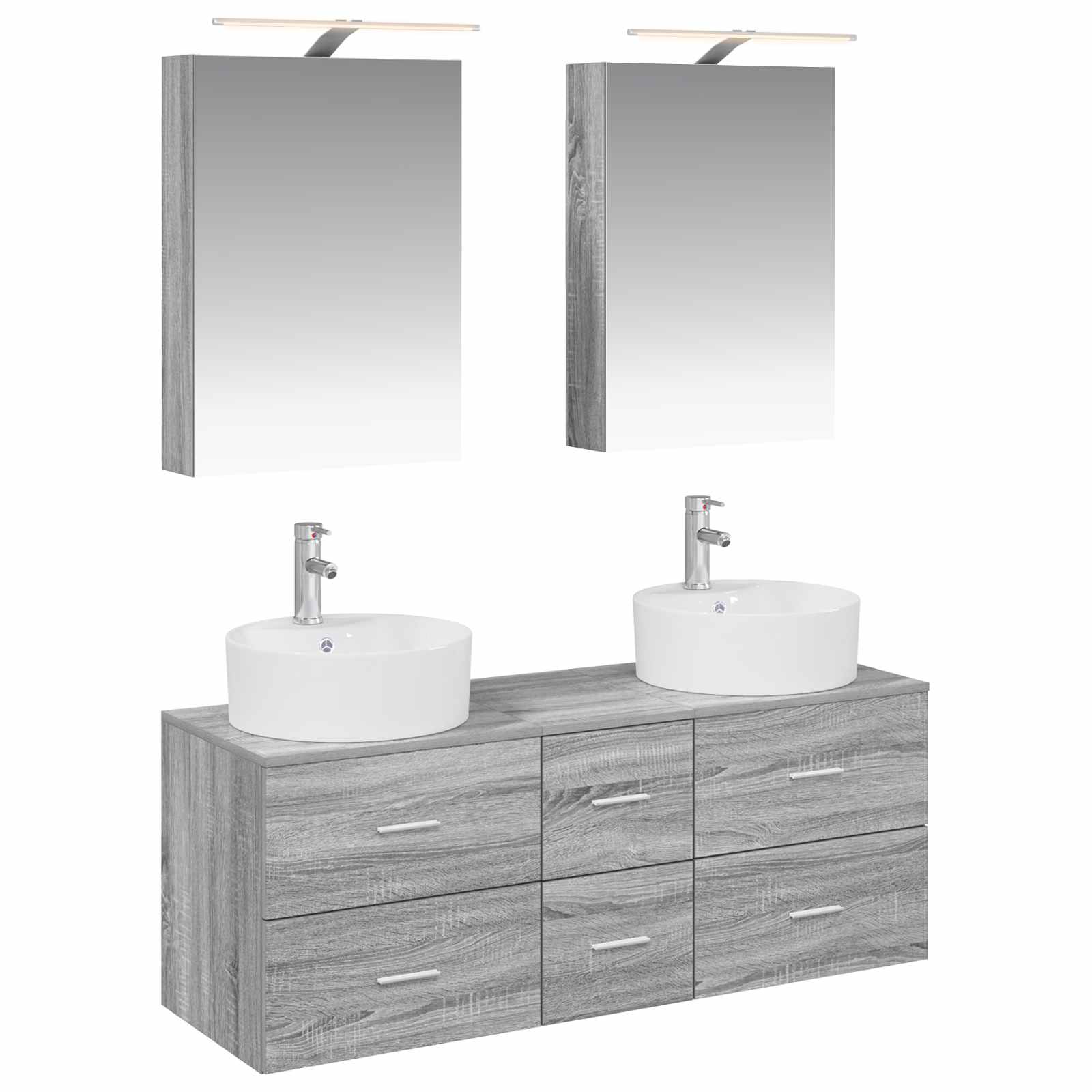 Set namještaja za kupaonicu 5 pcs Siva Sonoma