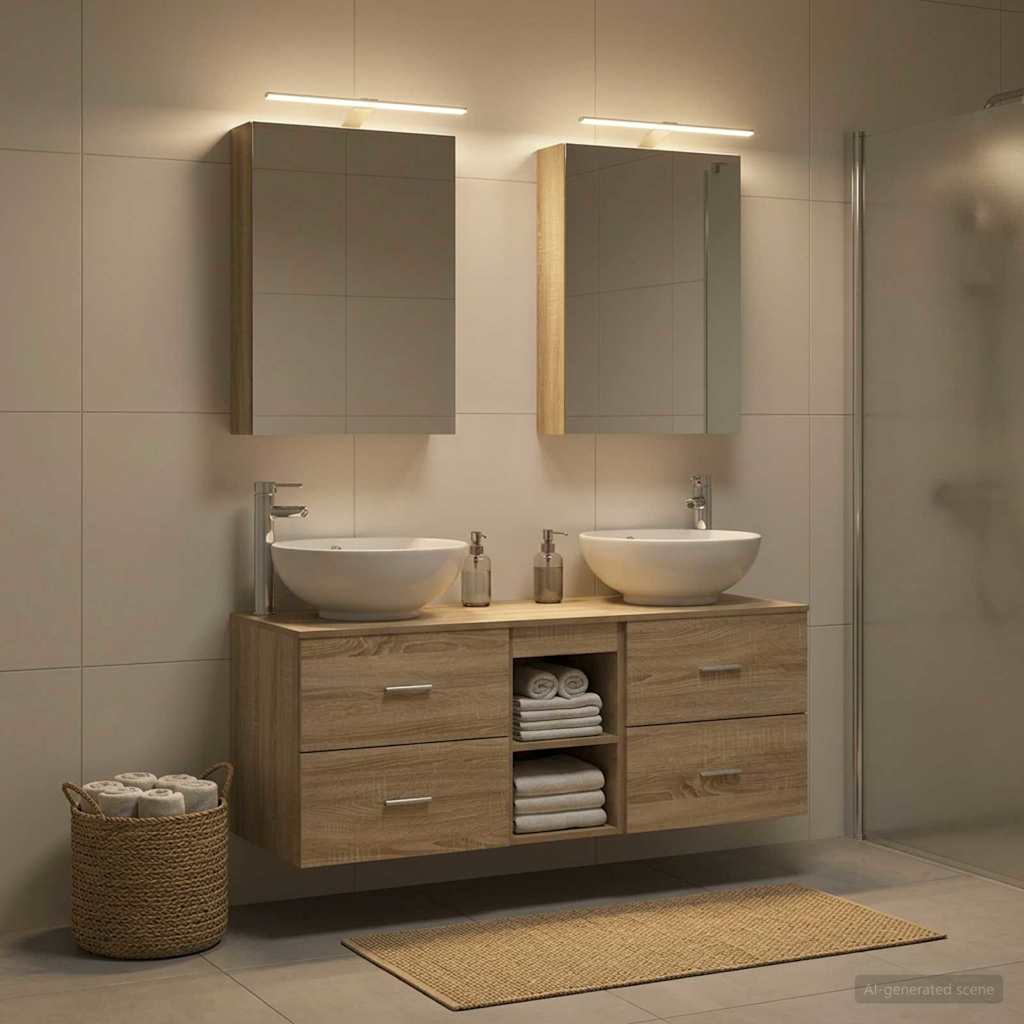 Set namještaja za kupaonicu 5 pcs Hrast sonoma