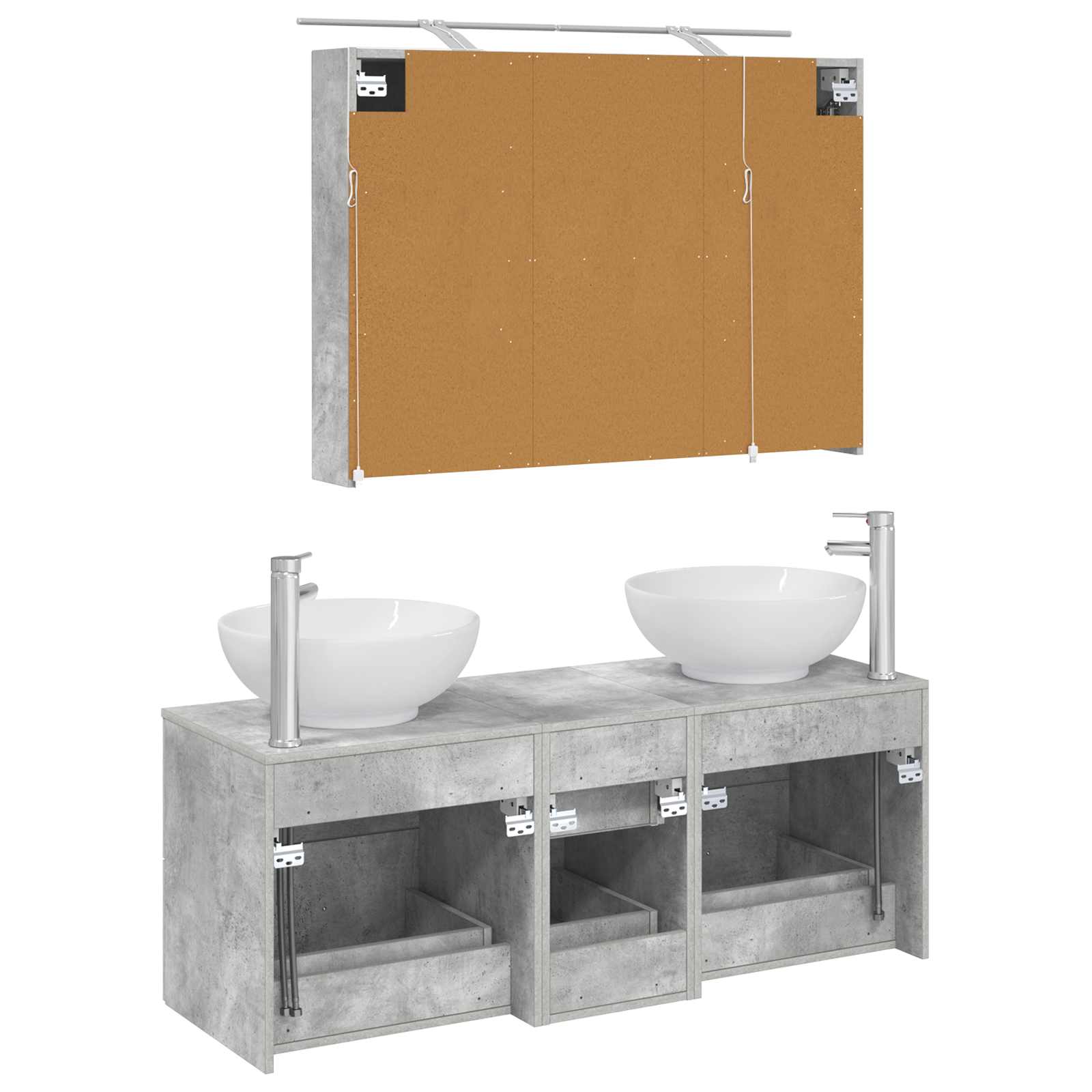 Set namještaja za kupaonicu 4 pcs Betonska siva
