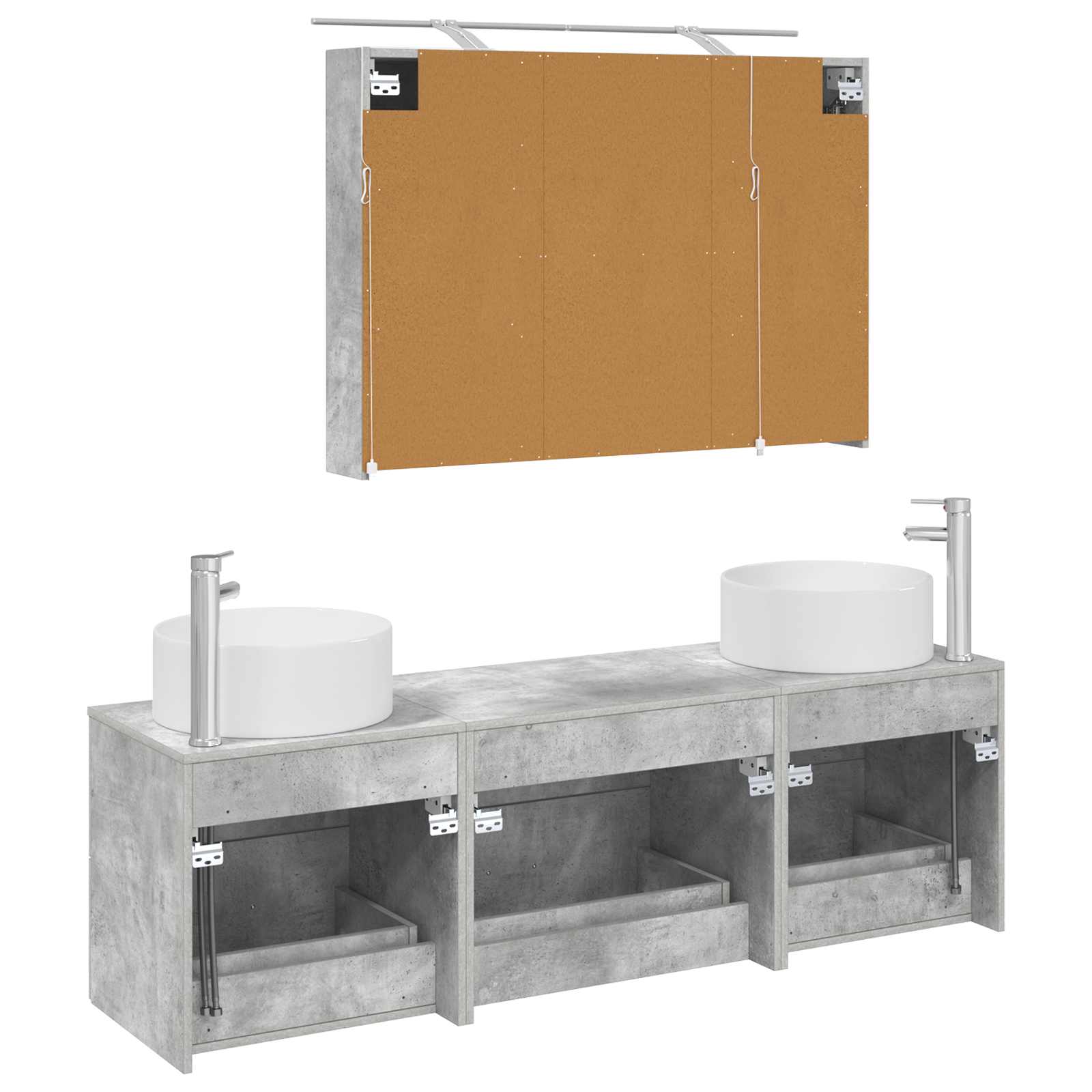 Set namještaja za kupaonicu 4 pcs Betonska siva